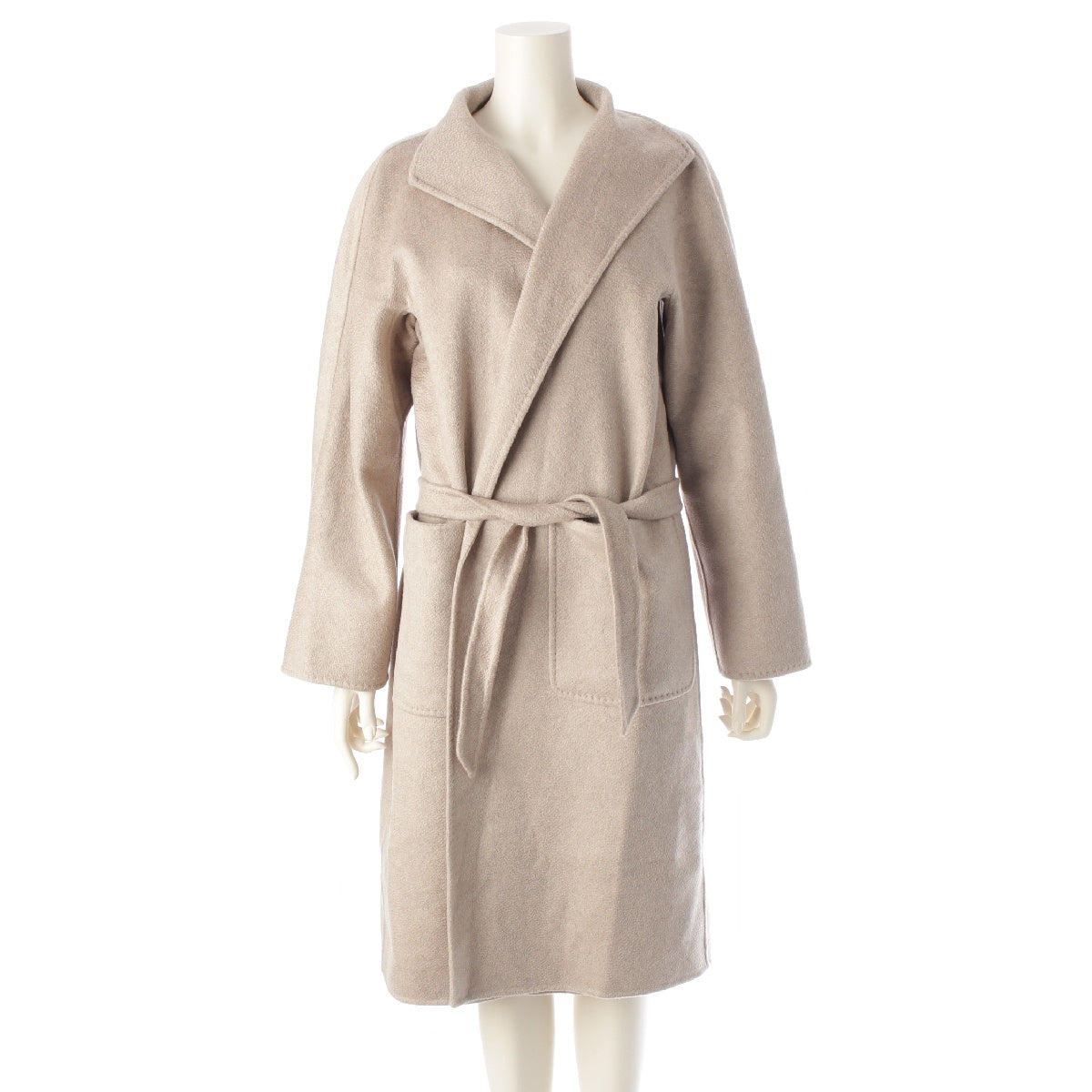 MAX MARA LILIA Cashmere belt coat outer 1016064106 beige 40