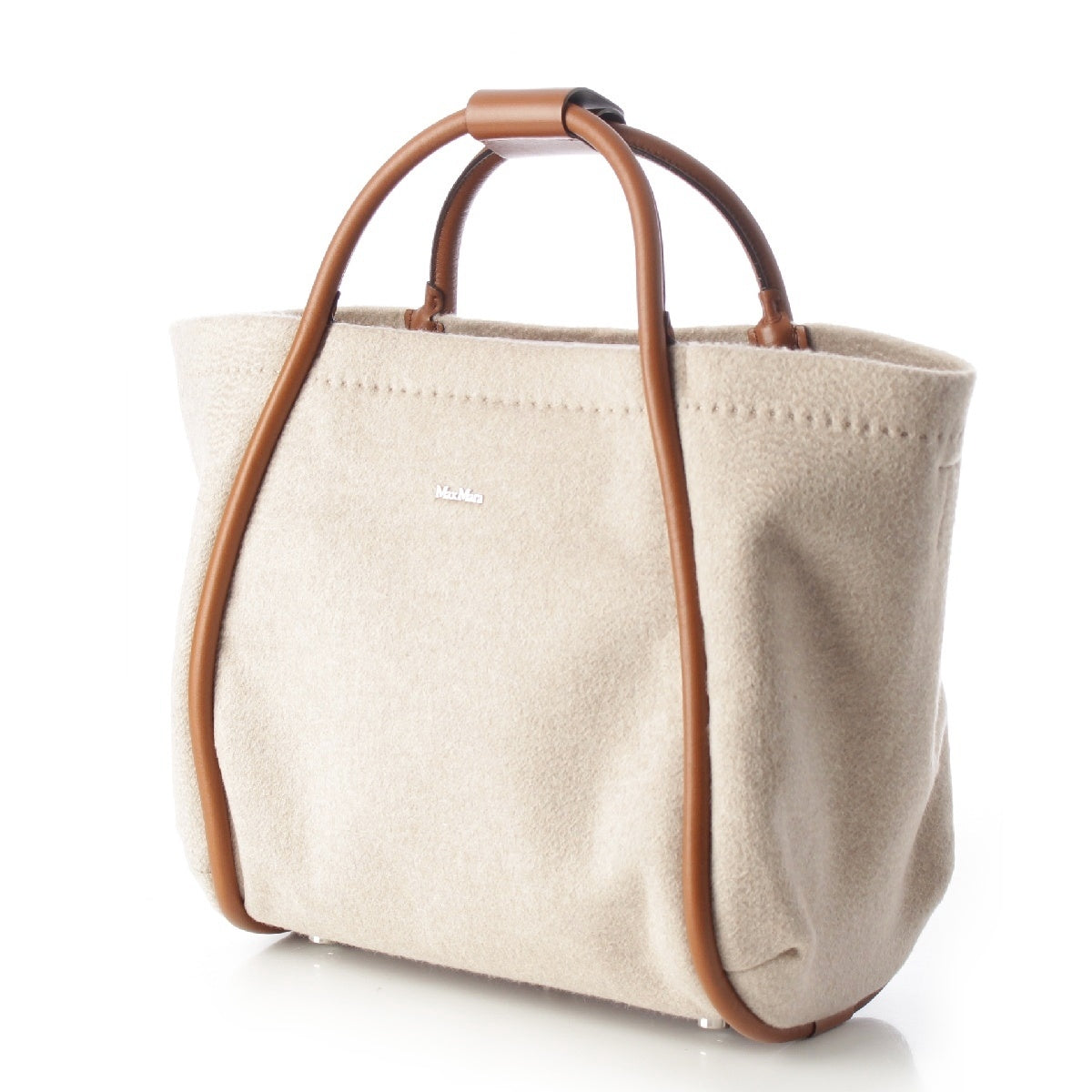 MAX MARA MARINWS Marine cashmere 2WAY Handbag beige