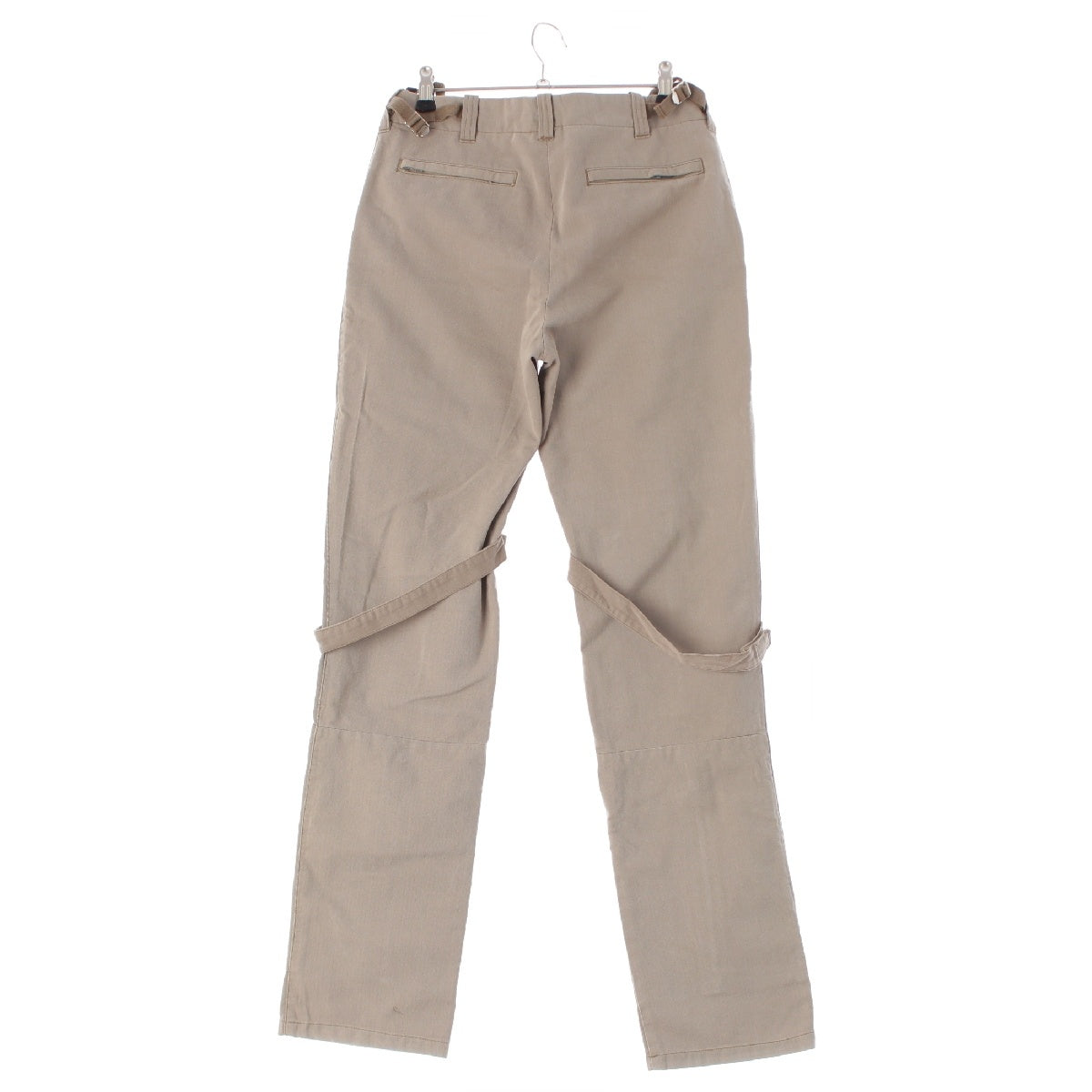 HELMUT LANG Personal period Jeans Line cotton Bondage Zip Design Pants khaki 40