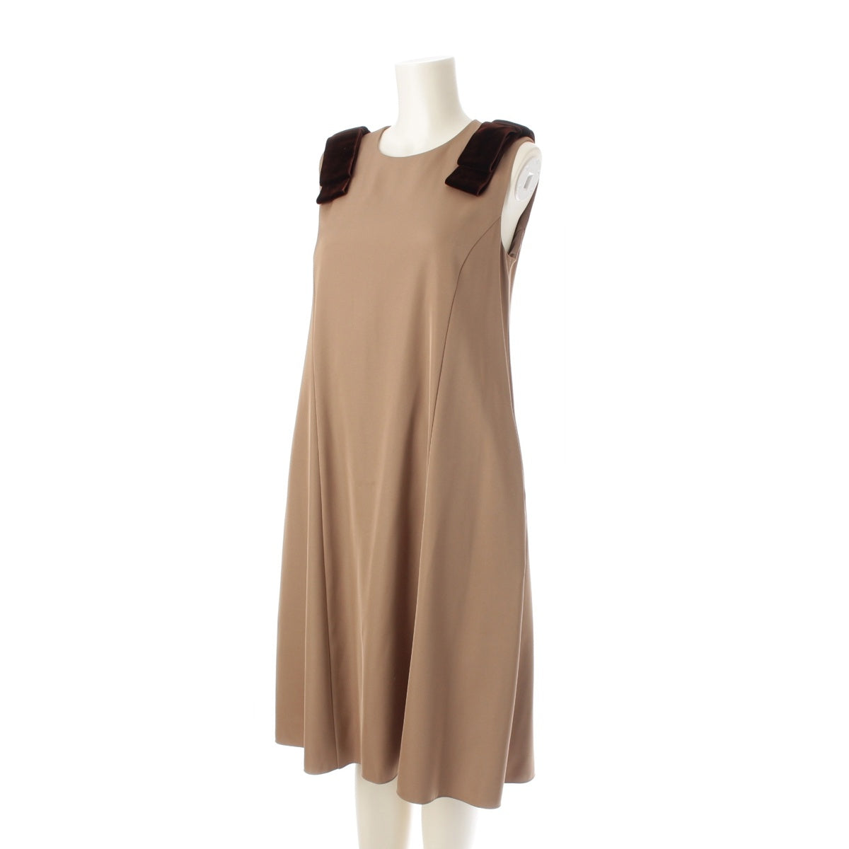 FOXEY NEW YORK 21 years Malena Dress Velvet Ribbon one piece 42367 Brown 38