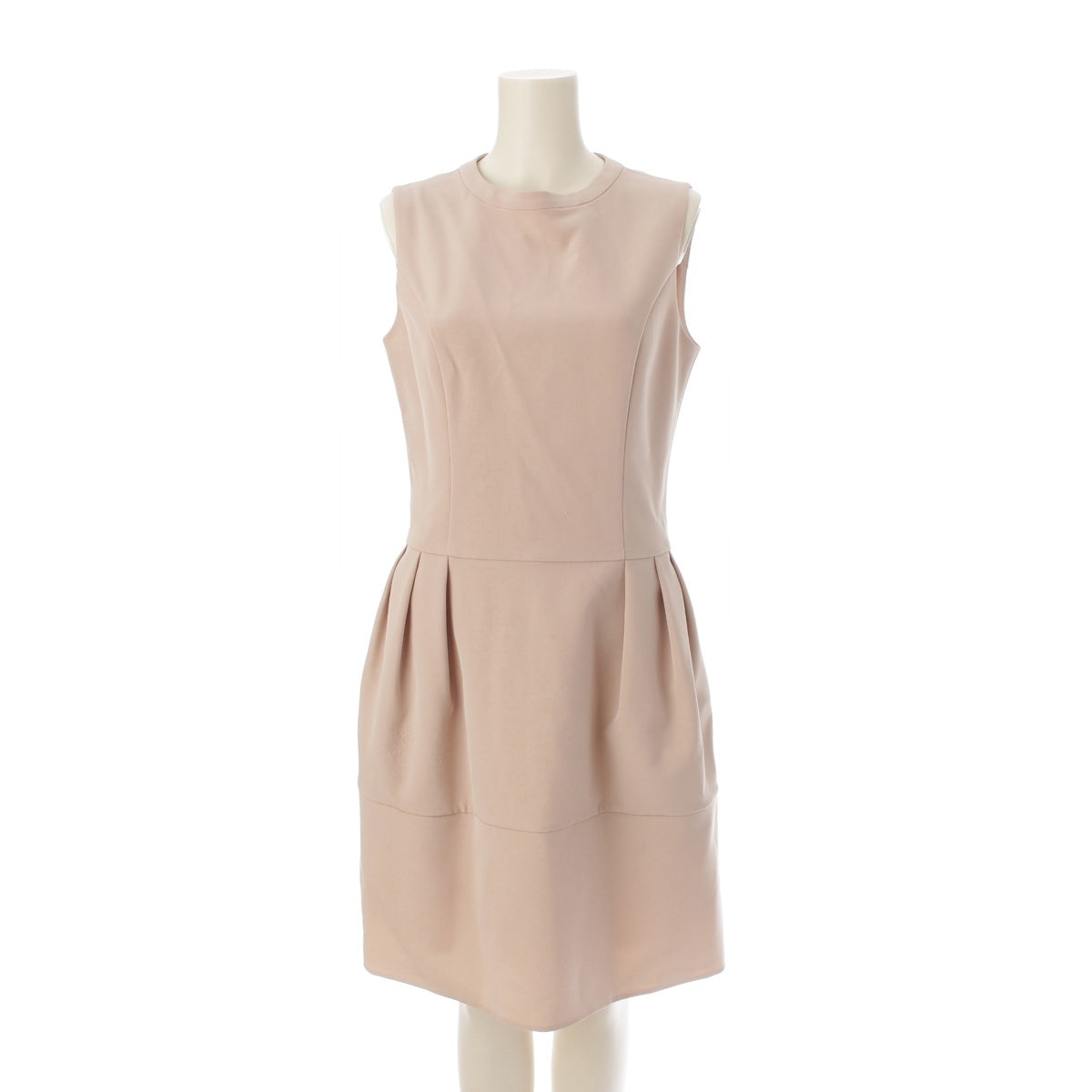 FOXEY NEW YORK sleeveless tucked cocoon dress one piece 34096 pink beige 40