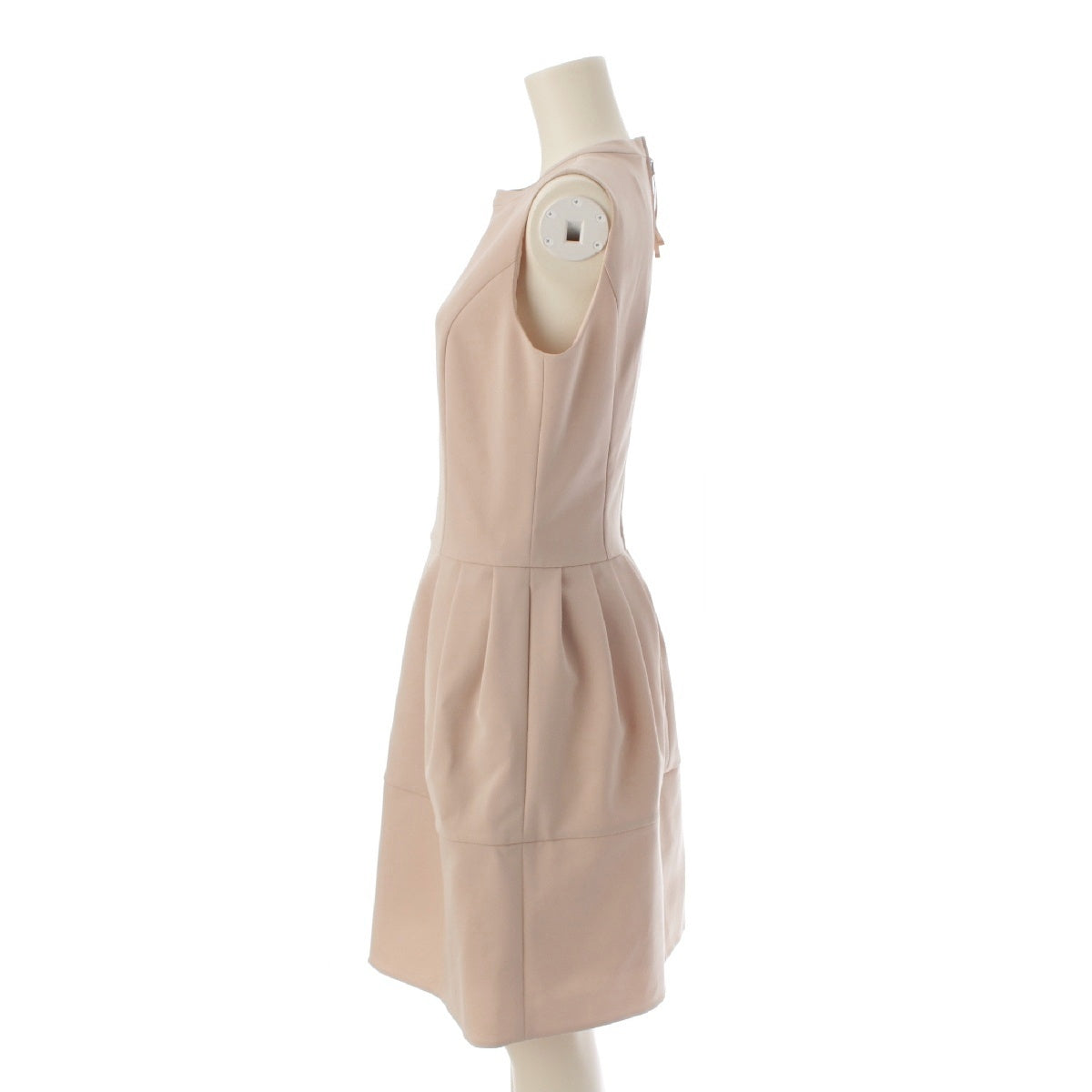 FOXEY NEW YORK sleeveless tucked cocoon dress one piece 34096 pink beige 40