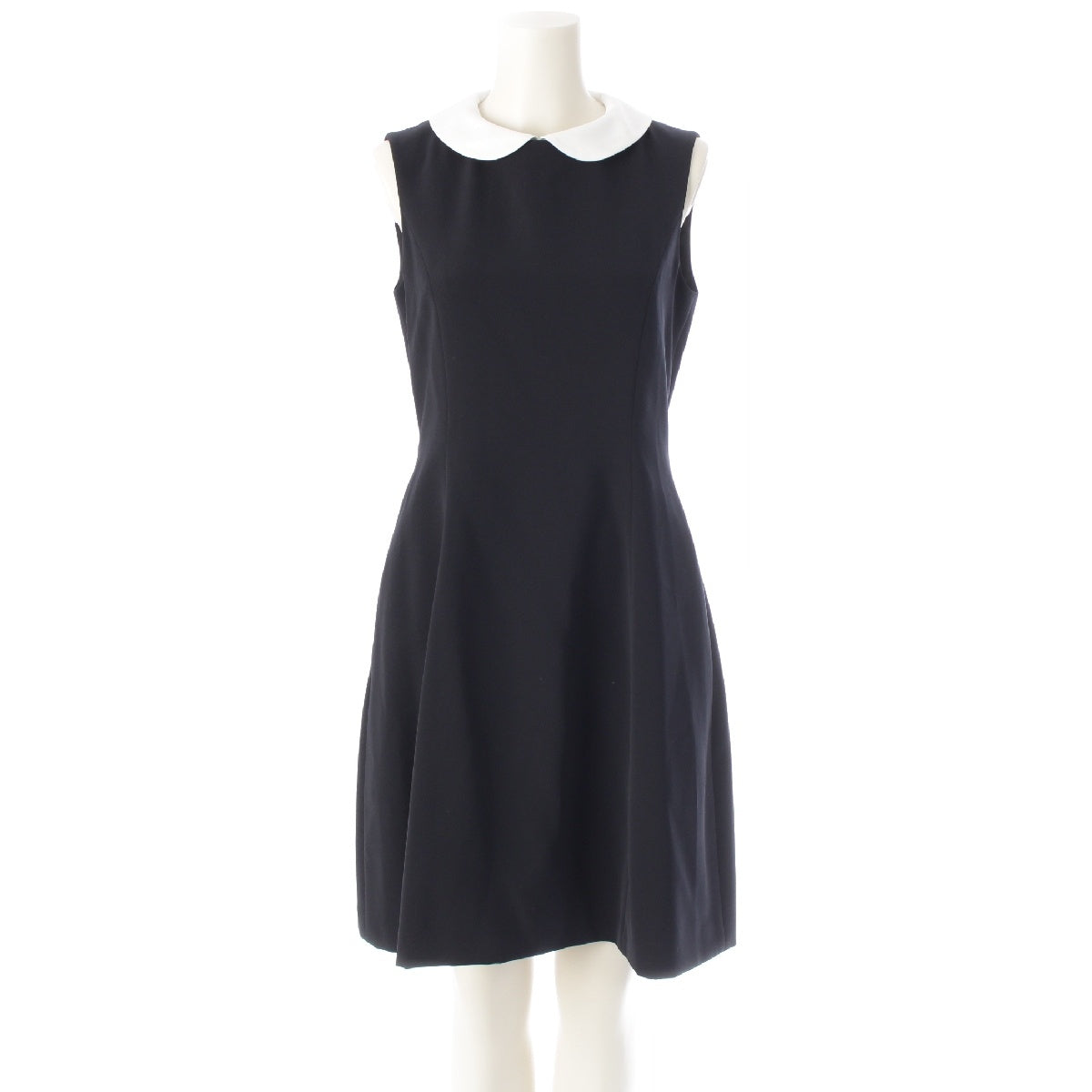 FOXEY NEW YORK Dress Petit Noir Alice White Collar Sleeveless one piece 39519 midnight navy 38