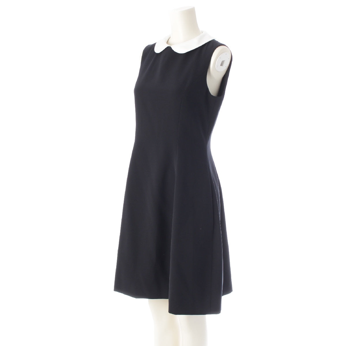FOXEY NEW YORK Dress Petit Noir Alice White Collar Sleeveless one piece 39519 midnight navy 38