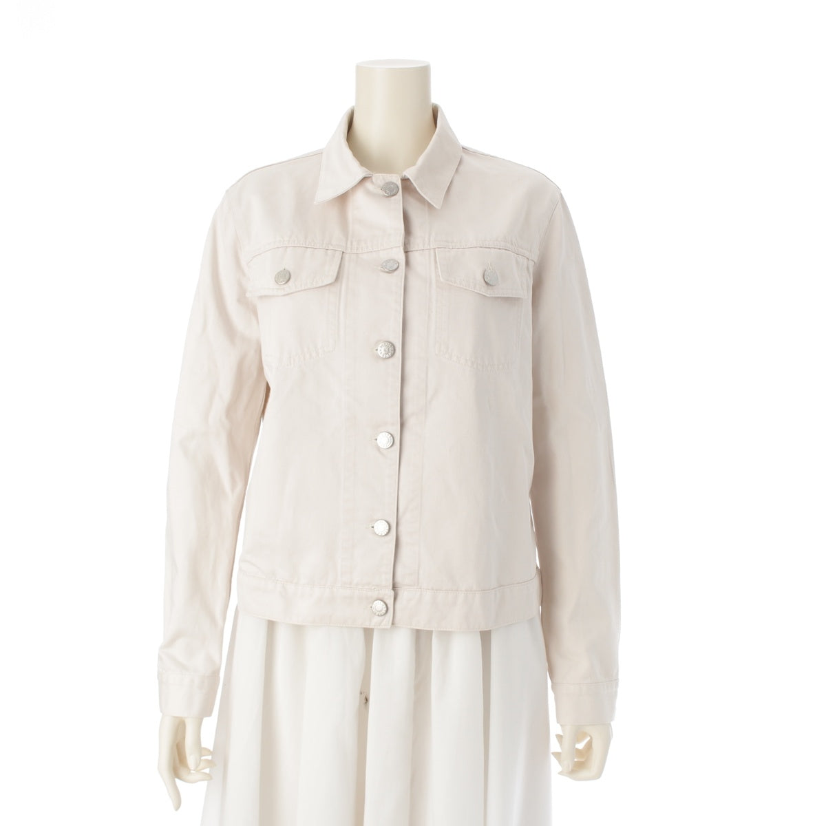 HELMUT LANG cotton Tracker Denim Jacket white 42