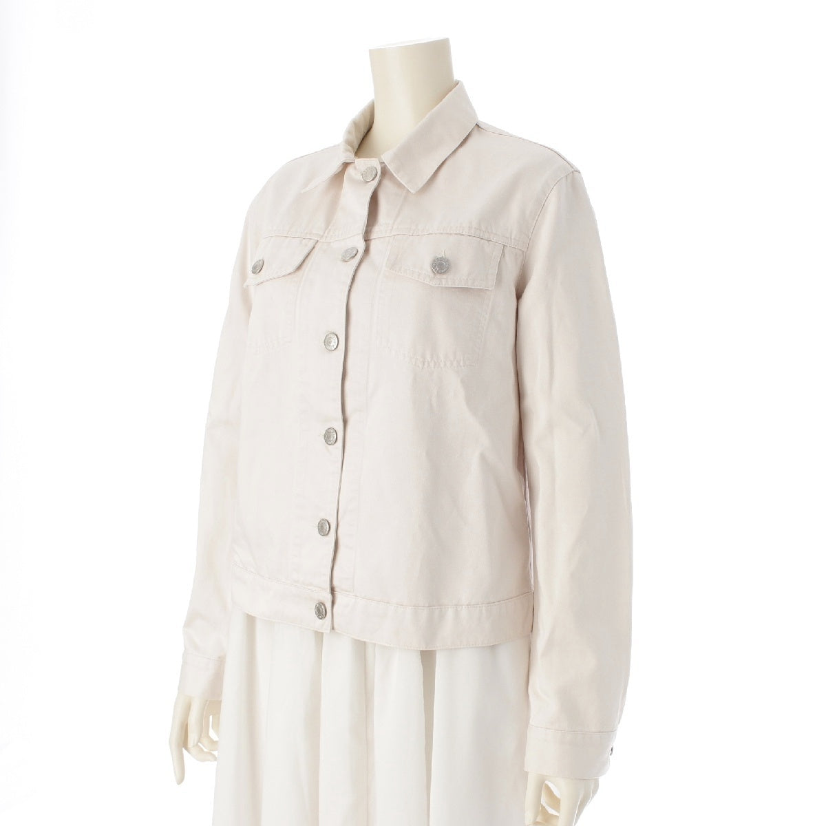 HELMUT LANG cotton Tracker Denim Jacket white 42