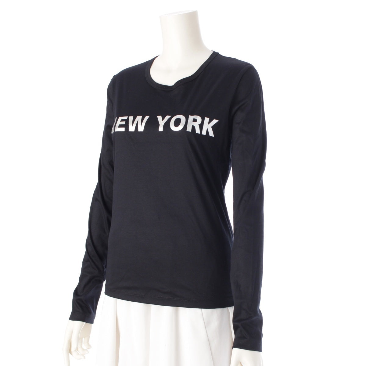 HELMUT LANG cotton NEWYORK L/S TEE Long Sleeve Long-sleeved T-shirt tops black 42