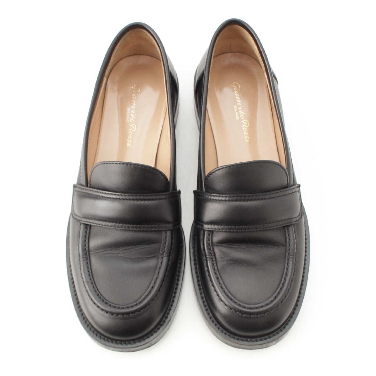 Gianvito Rossi leather loafers shoes black 37