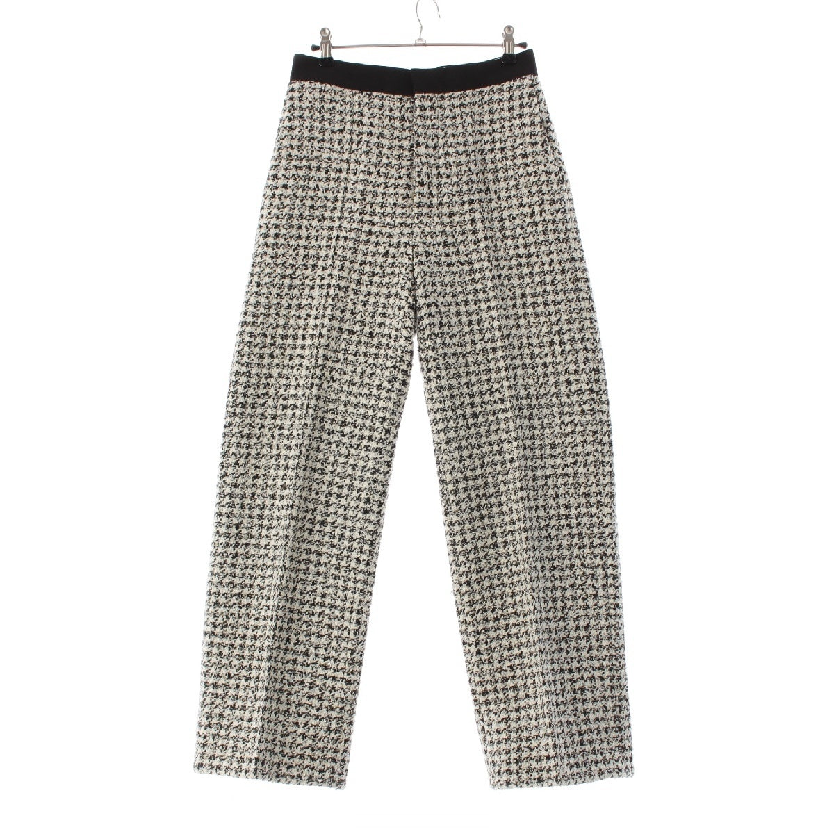 Drawer Cotton wool Houndstooth Tweed Pants Bottoms 6514-236-1375 White black 34