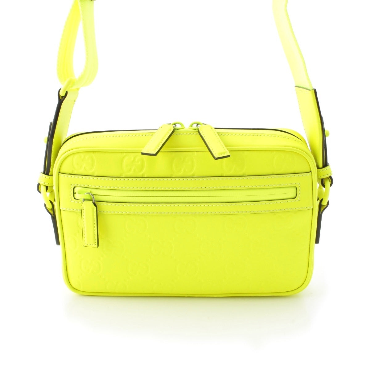 GUCCI leather GG rubber effect 2way clutch Shoulder Bag 771293 yellow