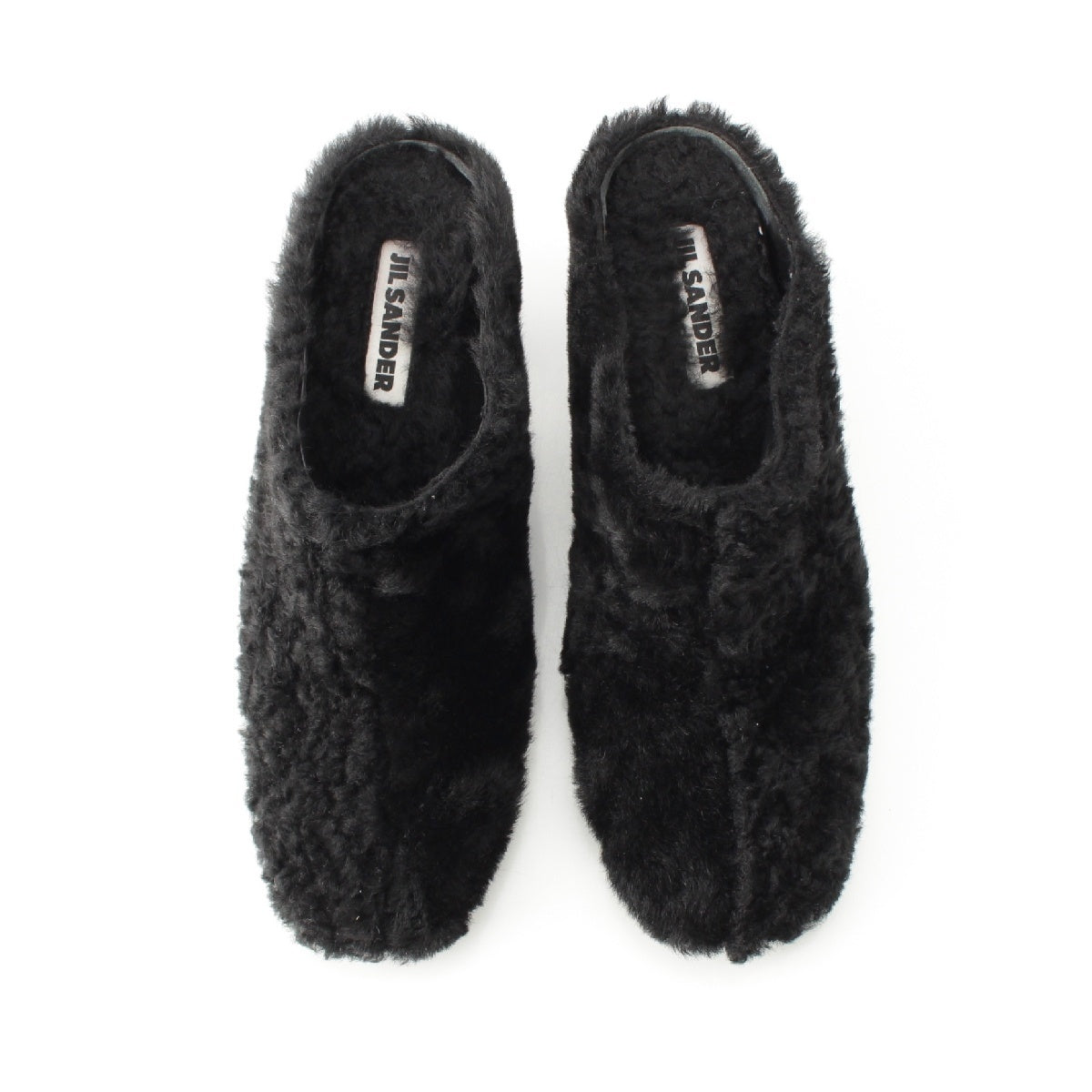 JIL SANDER Bore Fur Pumps Mule shoes black 37