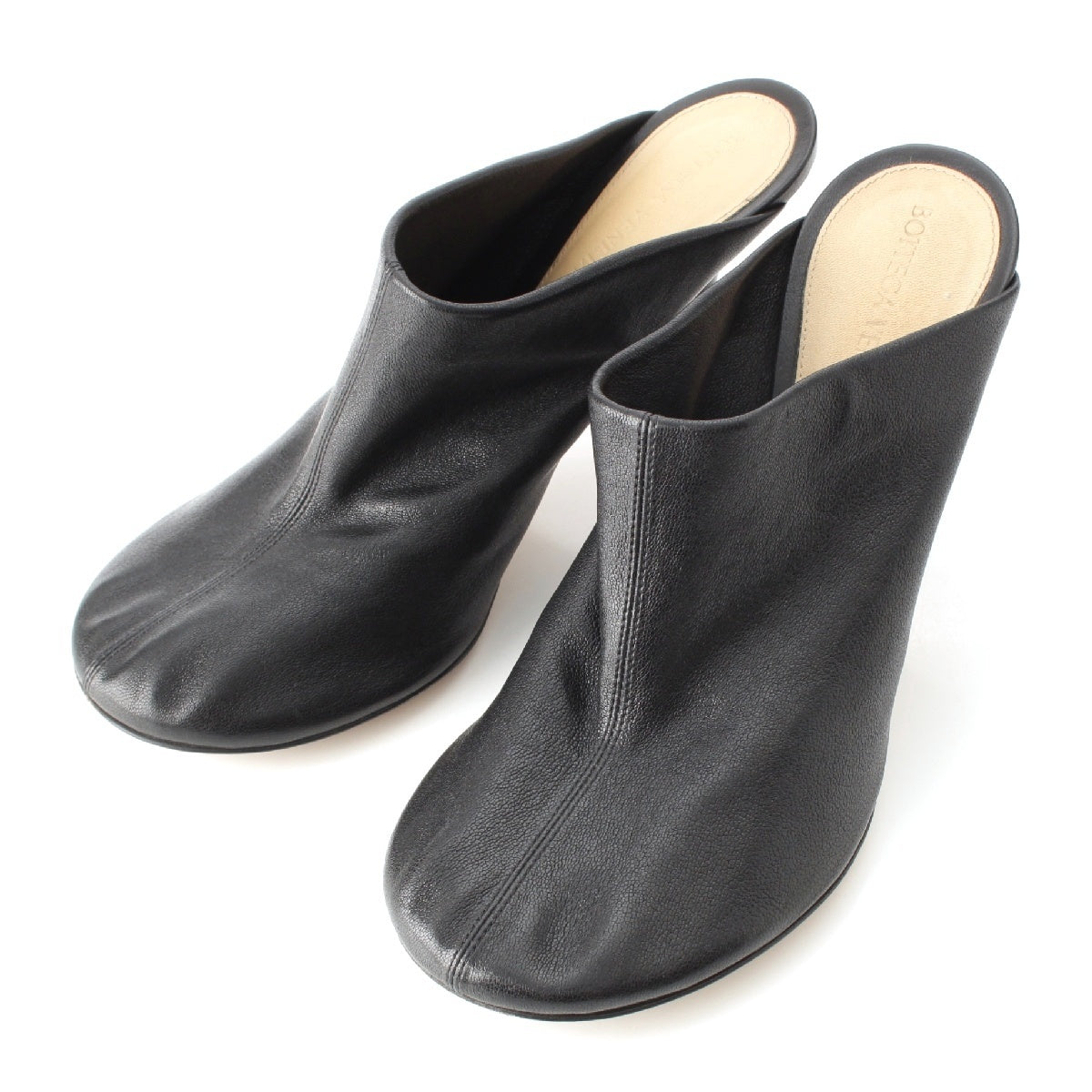 BOTTEGAVENETA leather Heel pumps shoes black 37 1/2