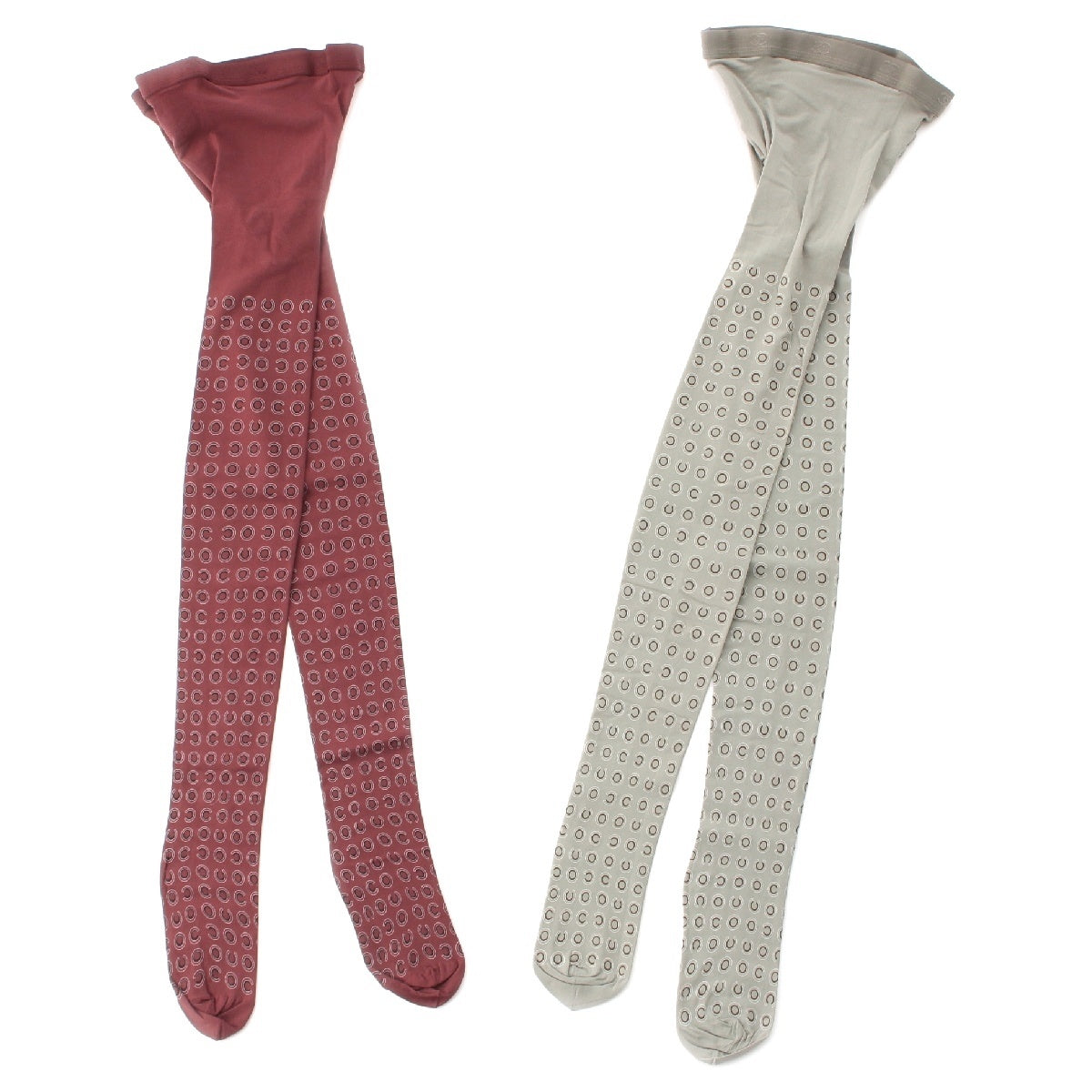 CHANEL Nylon Stockings Set of 2 Fashion accessories Red / gray 3