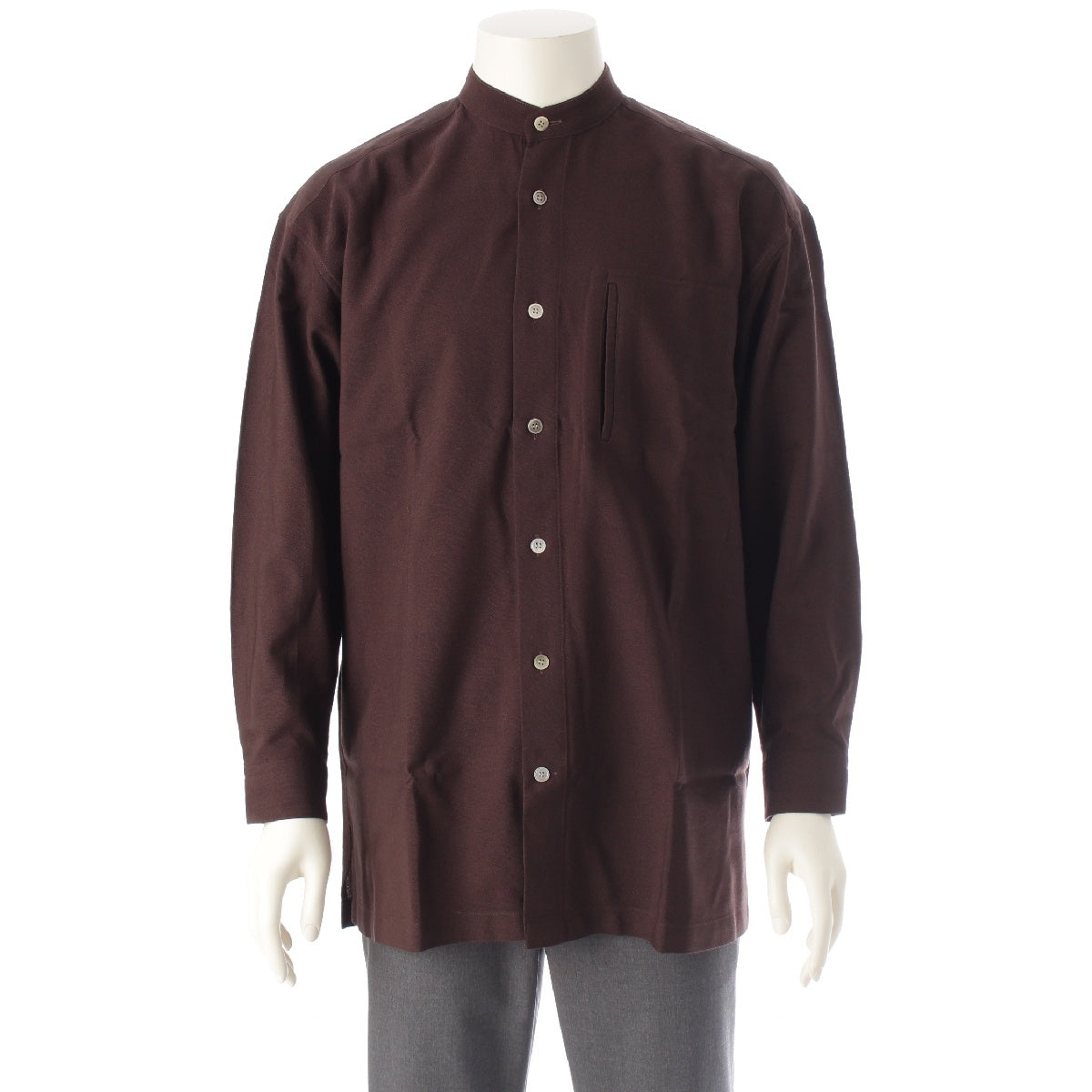 ISSEY MIYAKE Miyake Design Studio wool Mao color Long sleeve shirt tops 165001-A Brown M