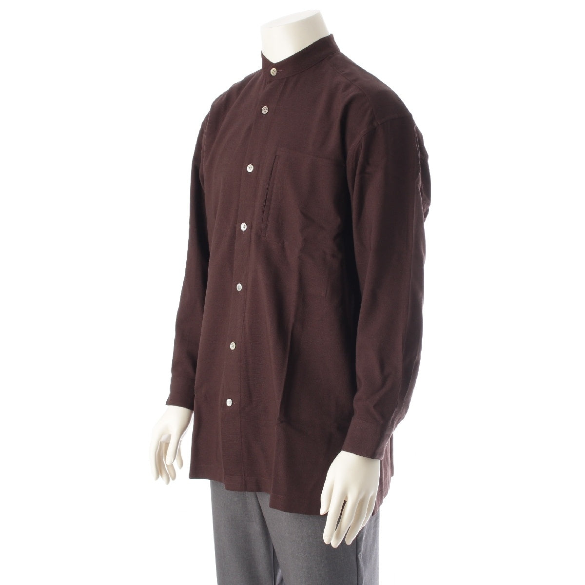 ISSEY MIYAKE Miyake Design Studio wool Mao color Long sleeve shirt tops 165001-A Brown M