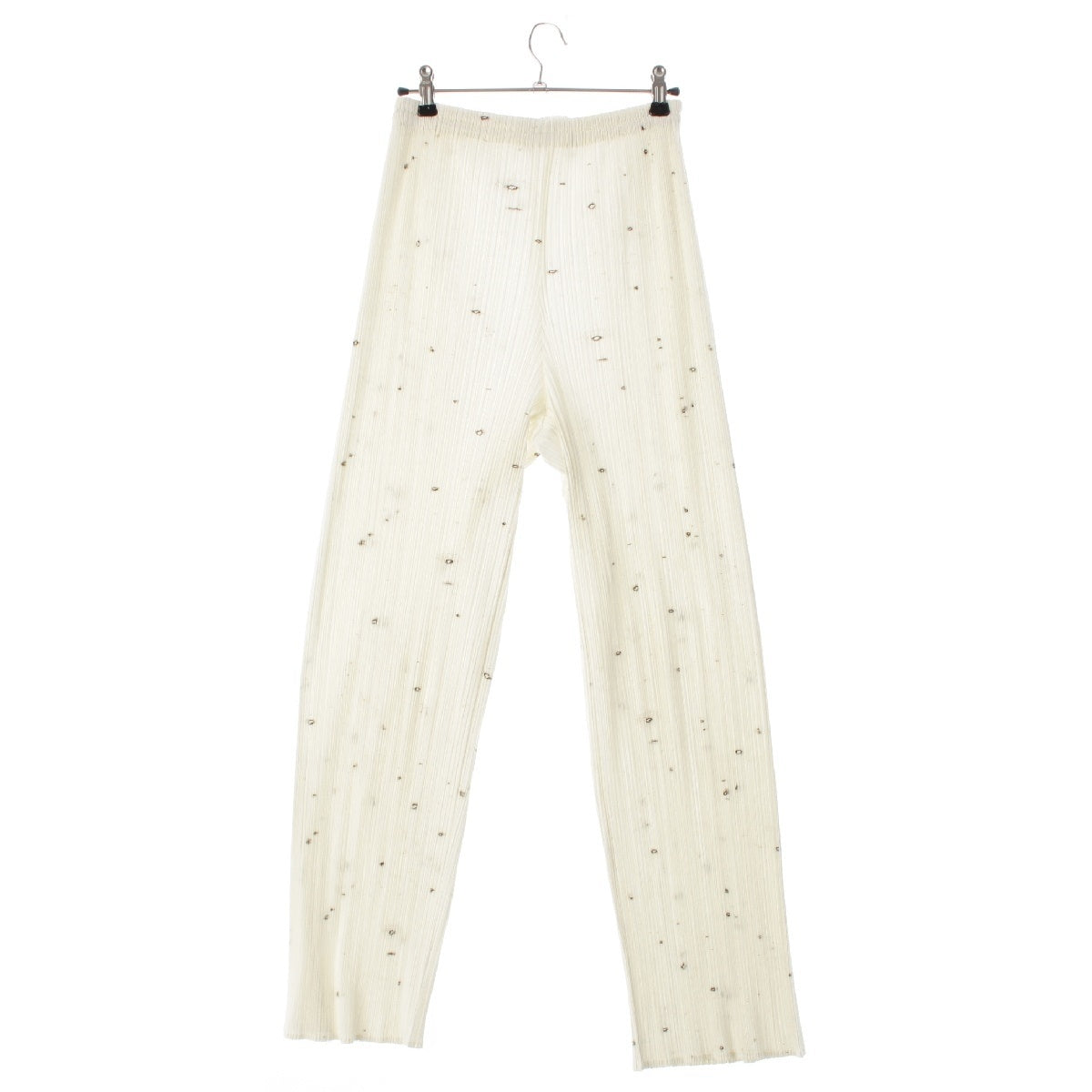 PLEATS PLEASE ISSEY GUEST ARTIST CAI GUO QIANG straight Pants Bottoms PP97-JF073 White brown 4
