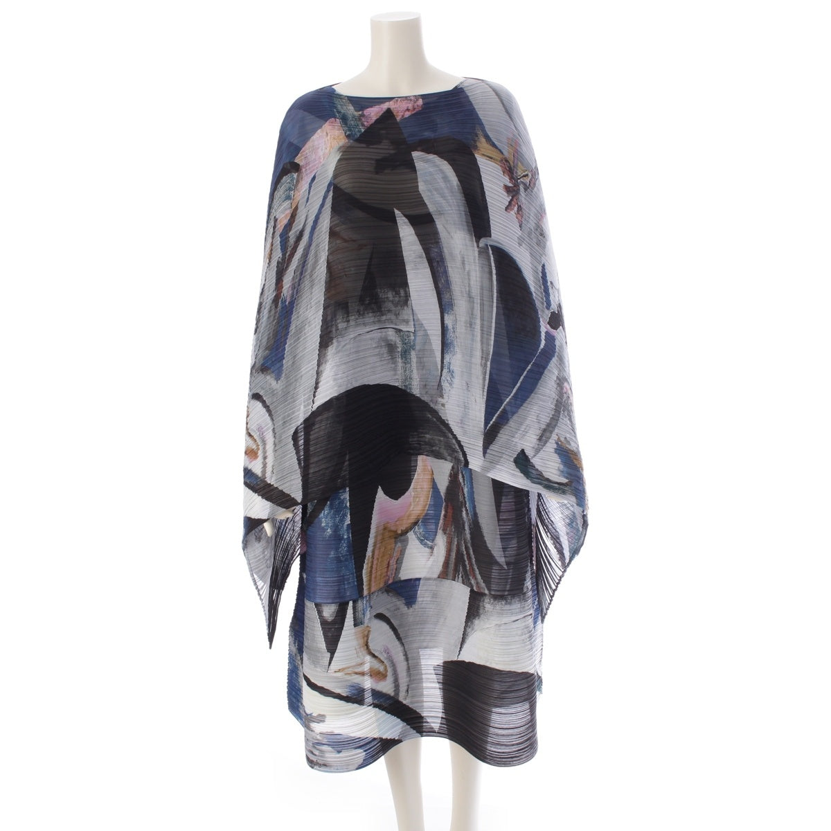 PLEATS PLEASE Bounce Pleated All-over Pattern one piece Stole set PP03-JH704/PP04-AD281 blue 5