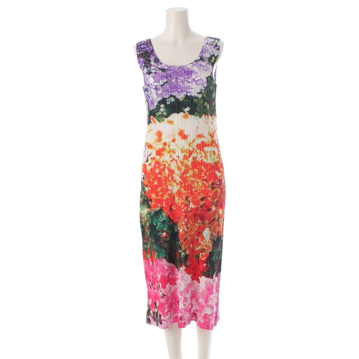 ISSEY MIYAKE Flower Pattern Print Sleeveless one piece PP13-JH524 multicolor 4