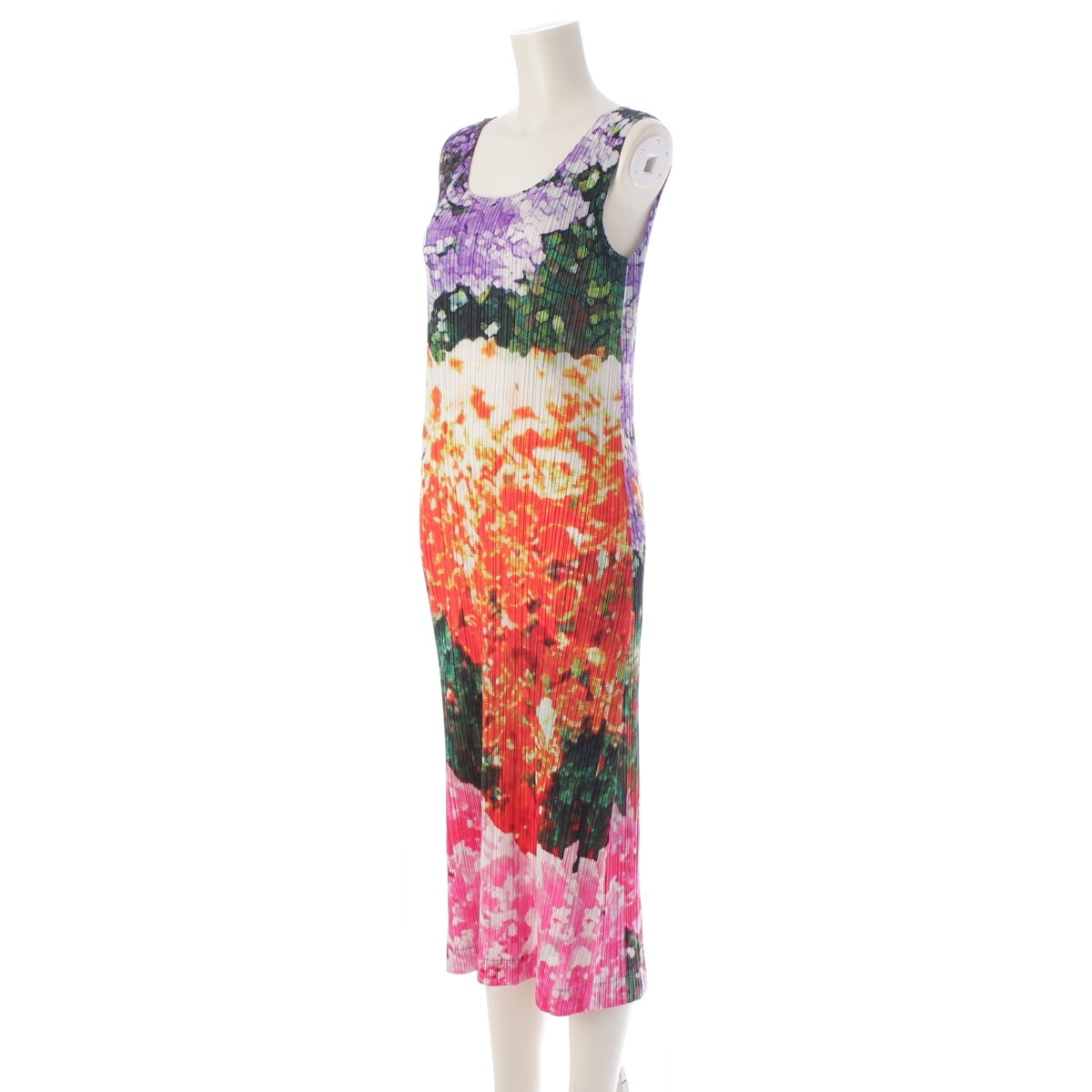 ISSEY MIYAKE Flower Pattern Print Sleeveless one piece PP13-JH524 multicolor 4