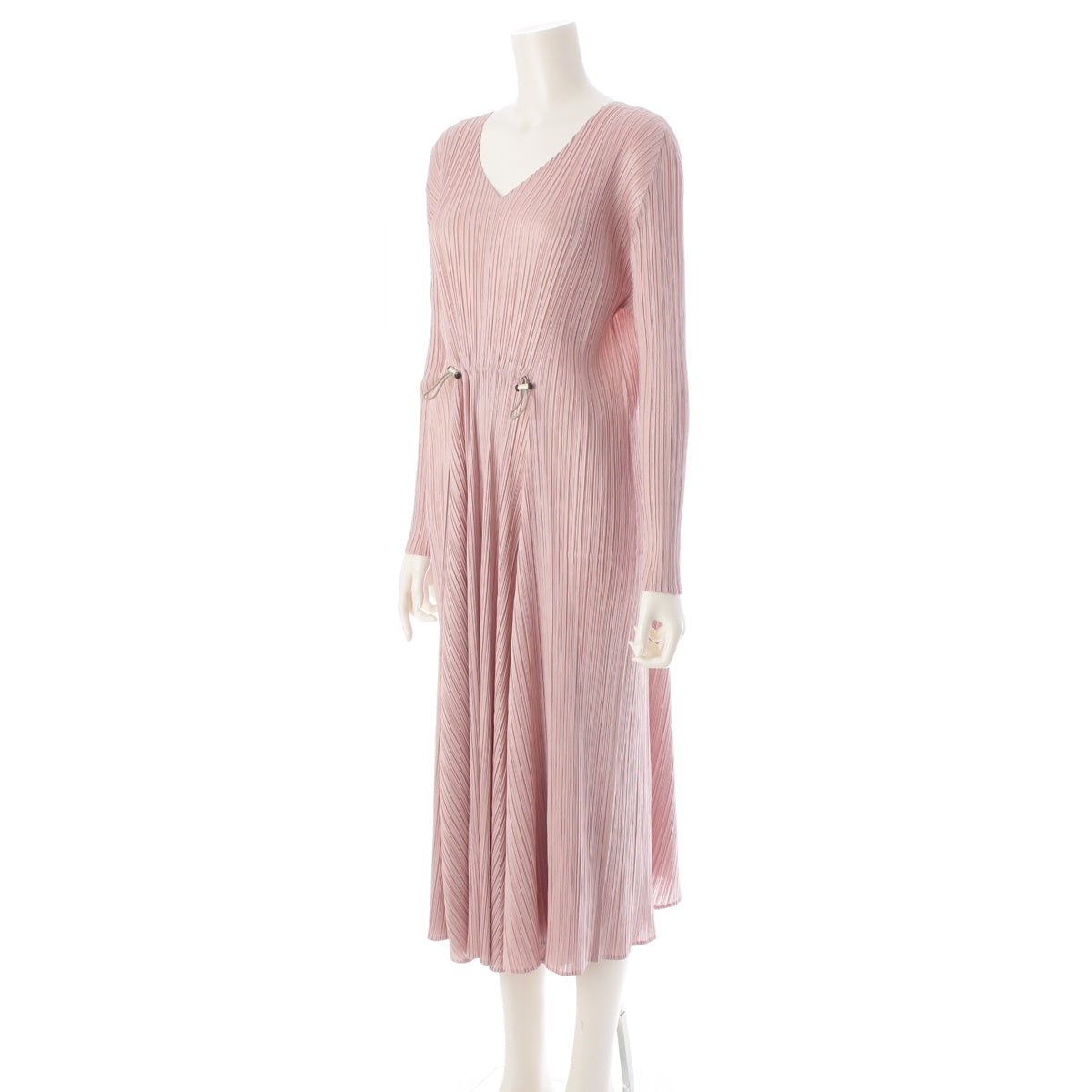 PLEATS PLEASE ISSEY  Long with drawstring one piece tops PP01-JH604 pink 5