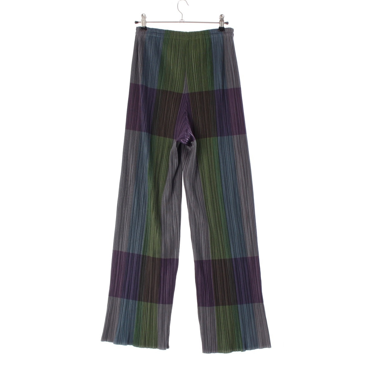 PLEATS PLEASE ISSEY  Check Pattern Pleated Pants Bottoms PP02-JF304 green 5