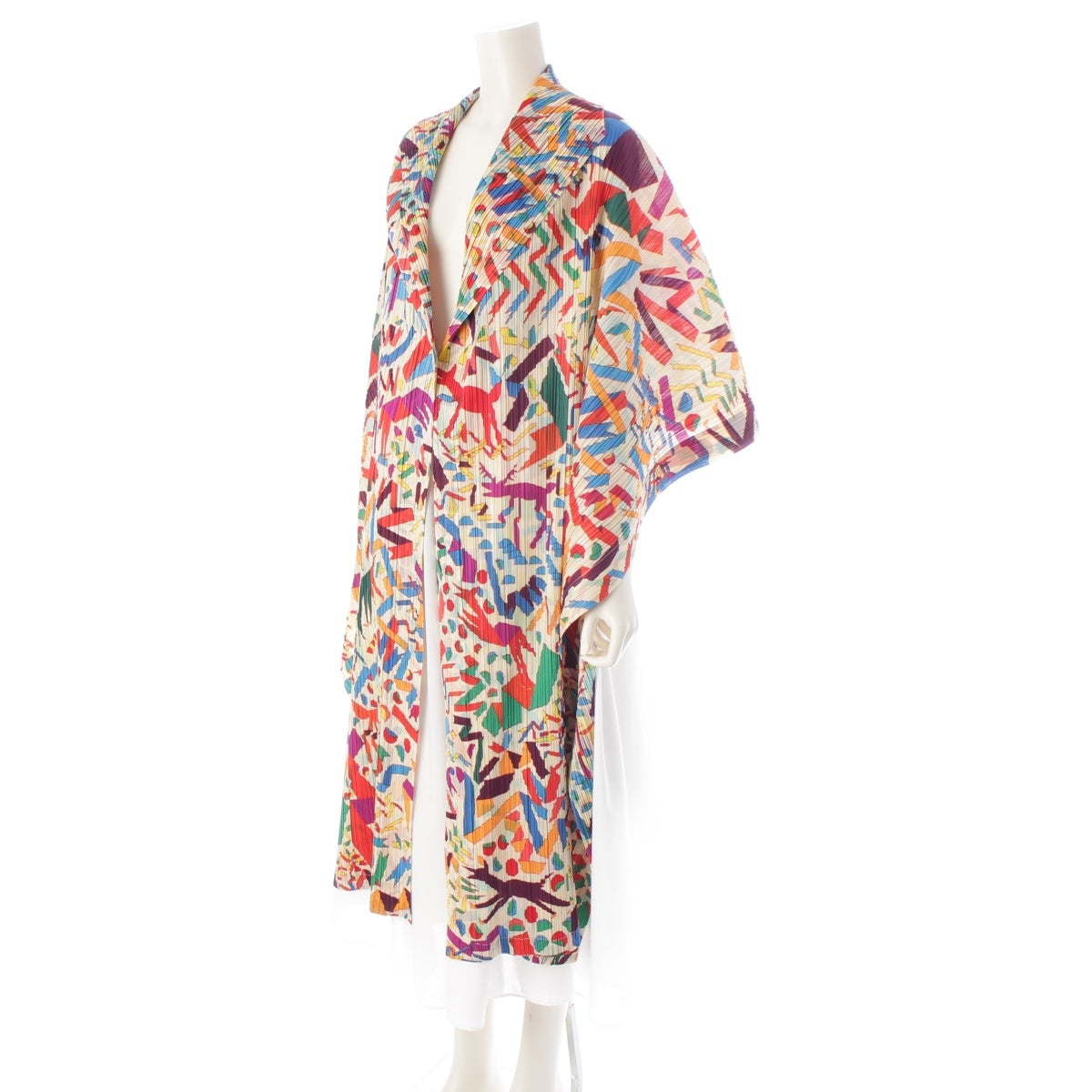 PLEATS PLEASE ISSEY  CONFETTI Colorful Print Variations cardigan tops PP13-JE672 multicolor Free size