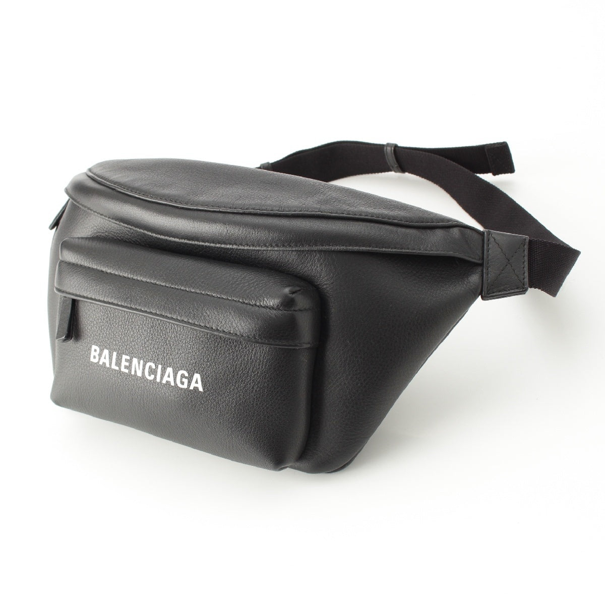 BALENCIAGA Every day leather Logo Body Waist bag 552375 black
