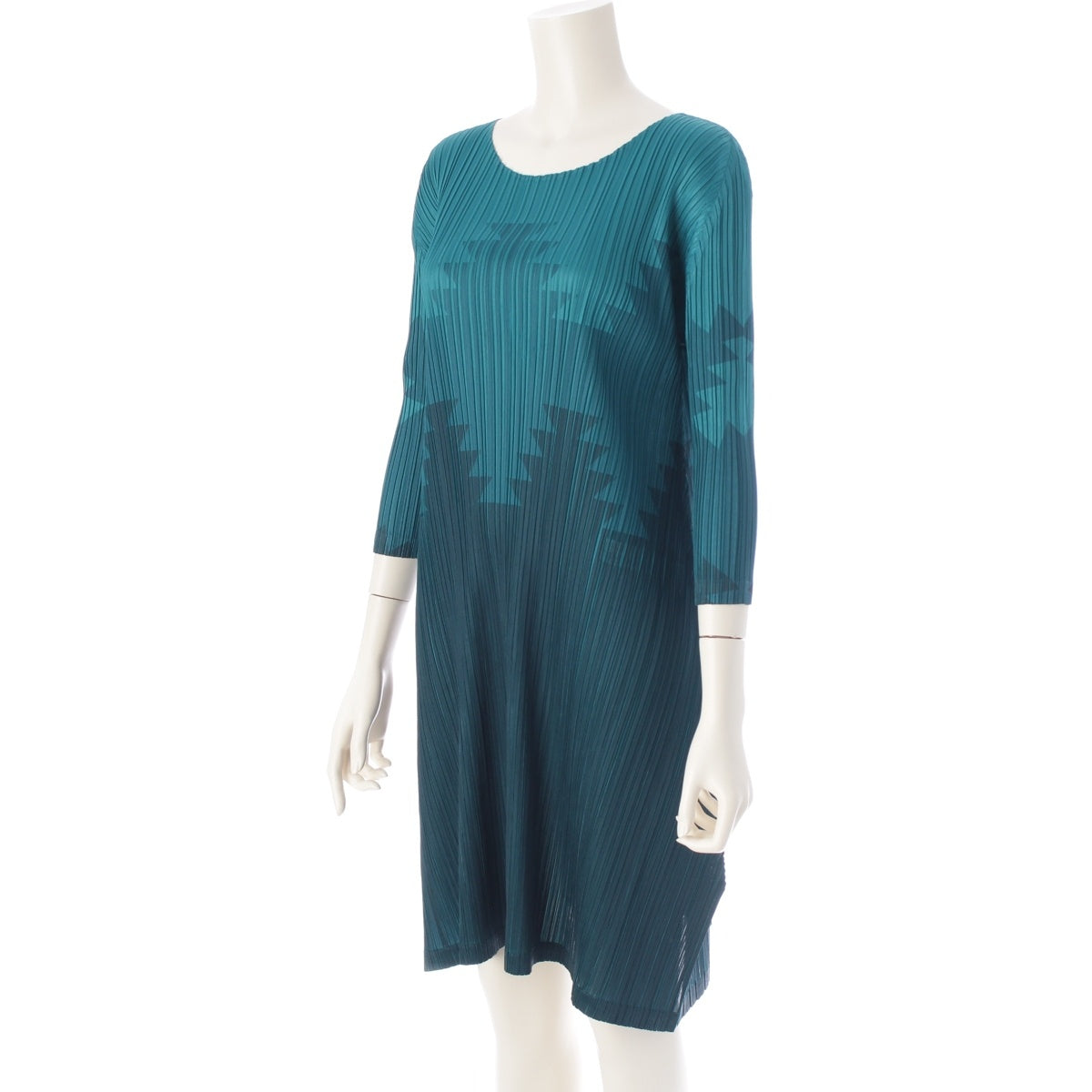 PLEATS PLEASE Overall handle one piece Long sleeve dress PP51-JH523 green 2