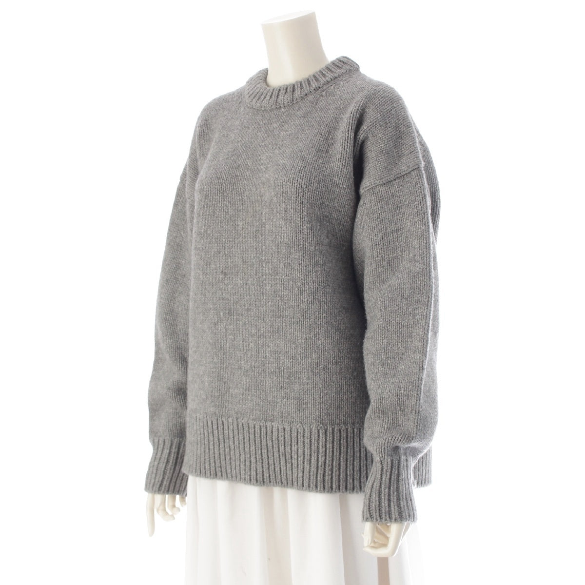THE ROW Wool x cashmere OPHELIA Knit sweater tops 325‐Y184 gray XS