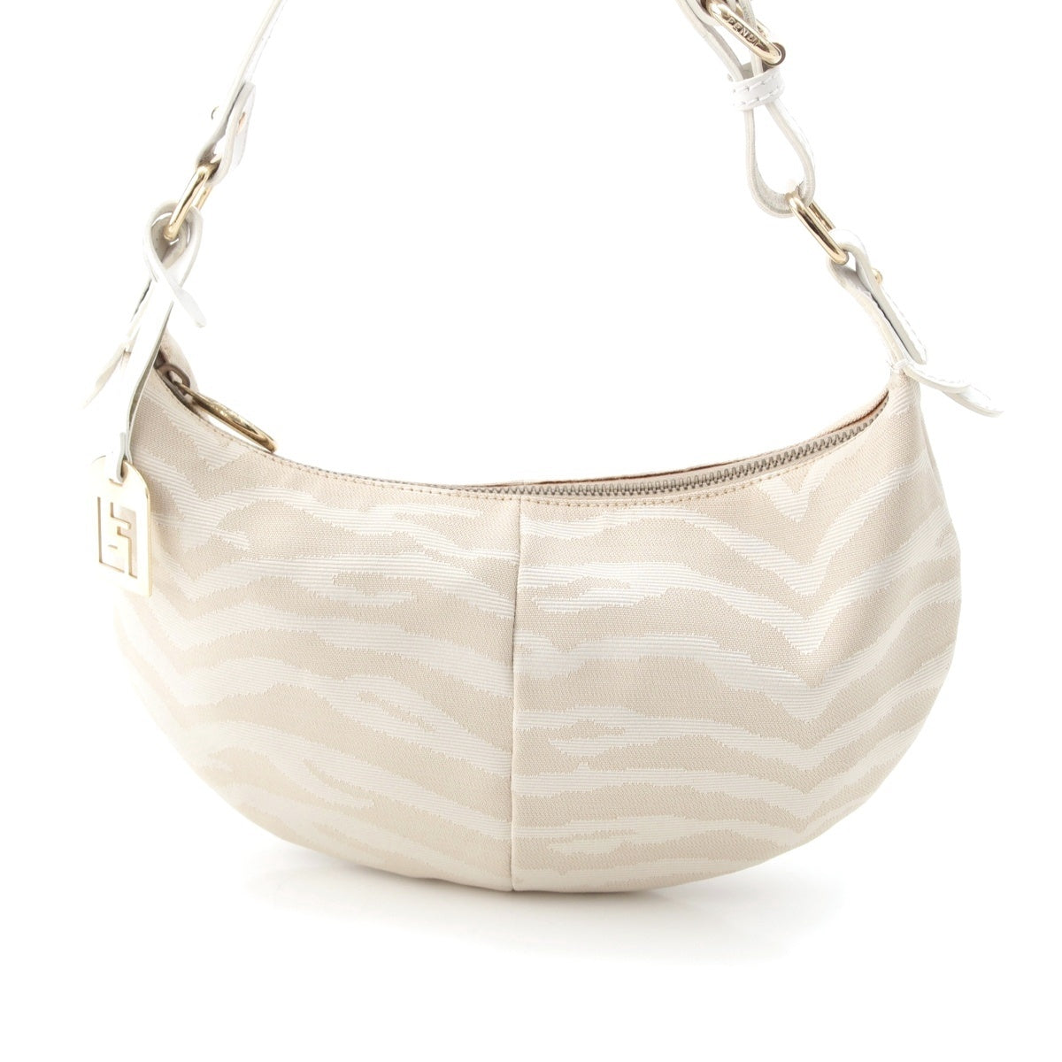 FENDI canvas Zebra Mini Handbag bag white