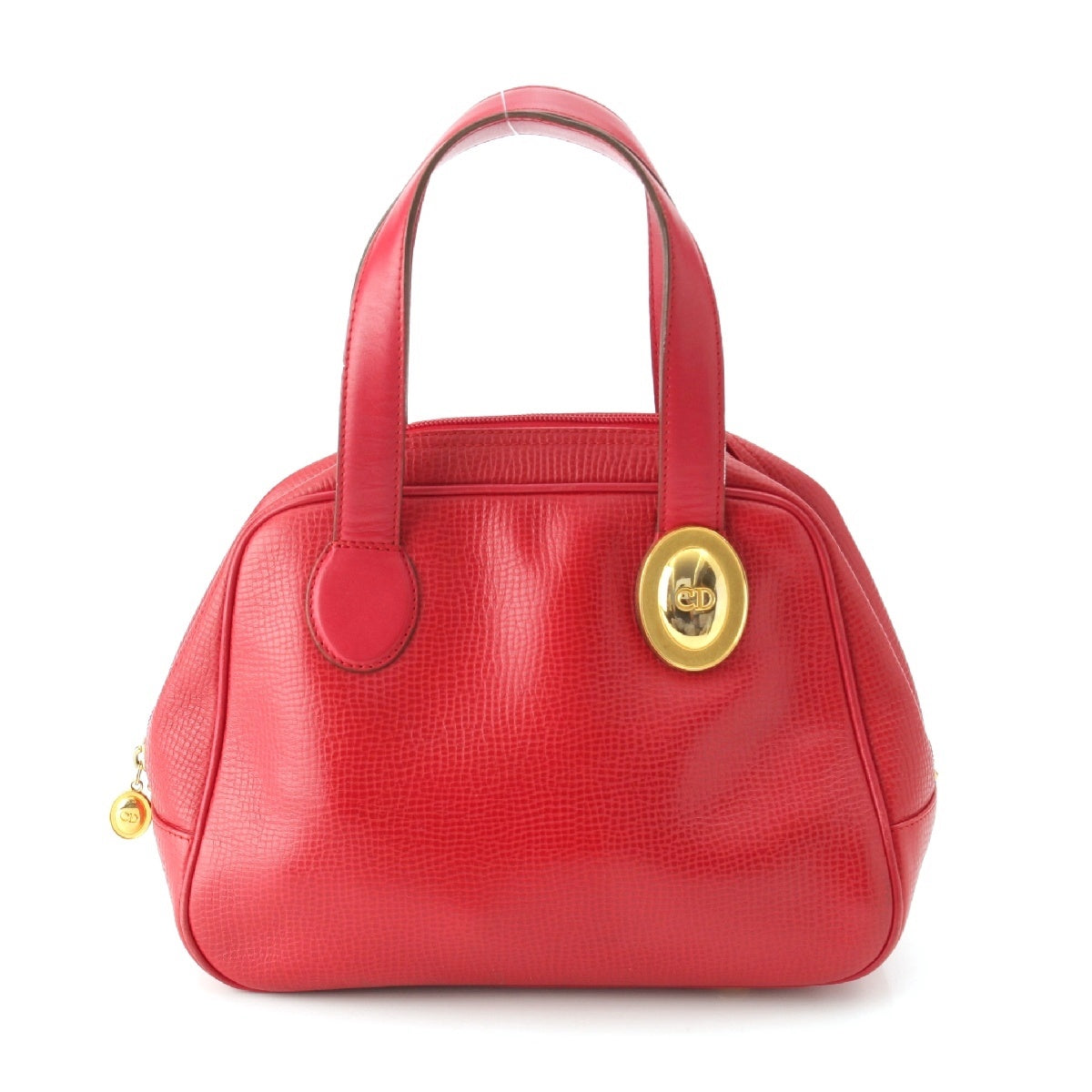 Christian Dior leather vintage cd logo Handbag Red