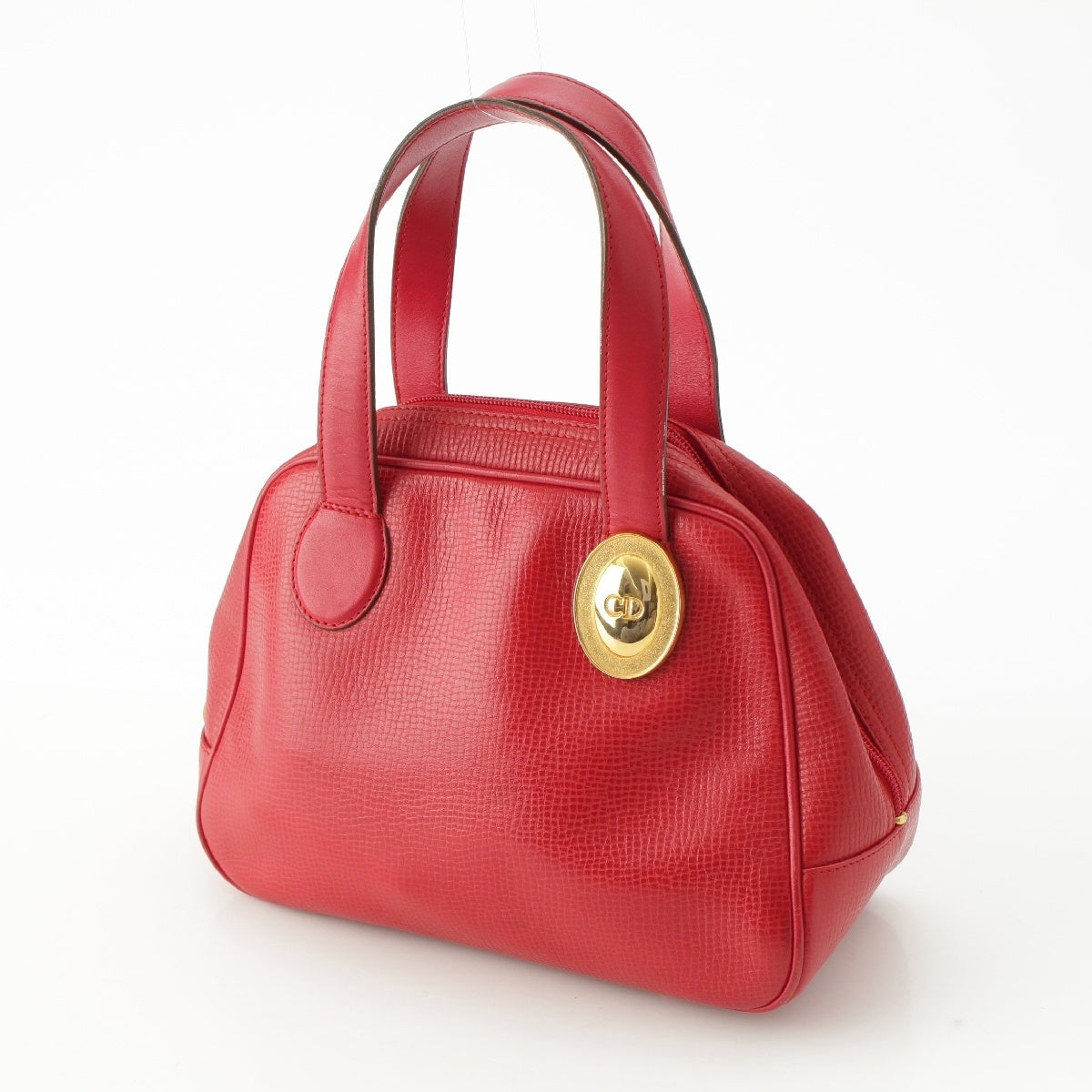 Christian Dior leather vintage cd logo Handbag Red