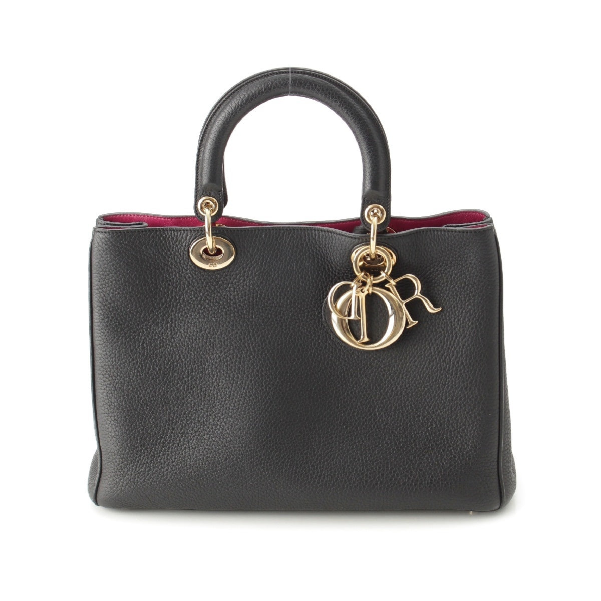 Christian Dior Diorissimo leather 2way pouch included Handbag black