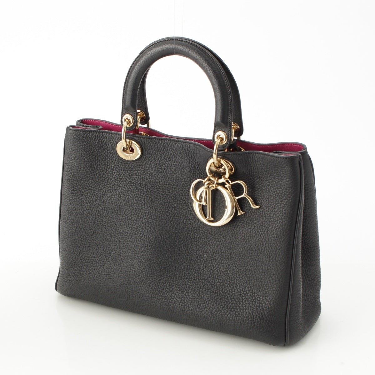 Christian Dior Diorissimo leather 2way pouch included Handbag black