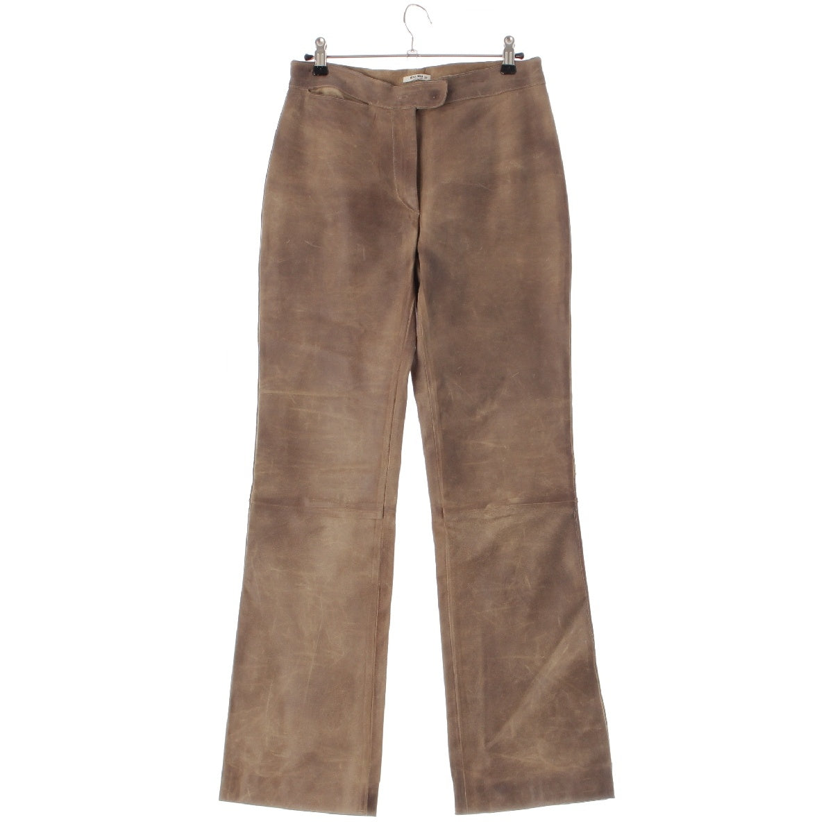 MIUMIU 90S Suede leather Pants Bottoms Brown 38