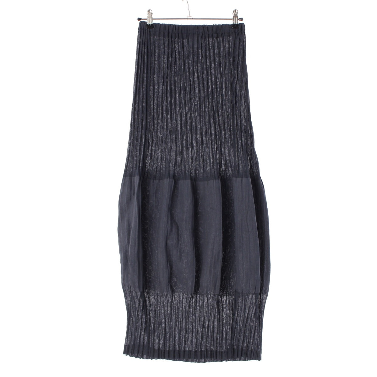 ISSEY MIYAKE Pleated design skirt Maxi length IM86-FG919 Navy system S