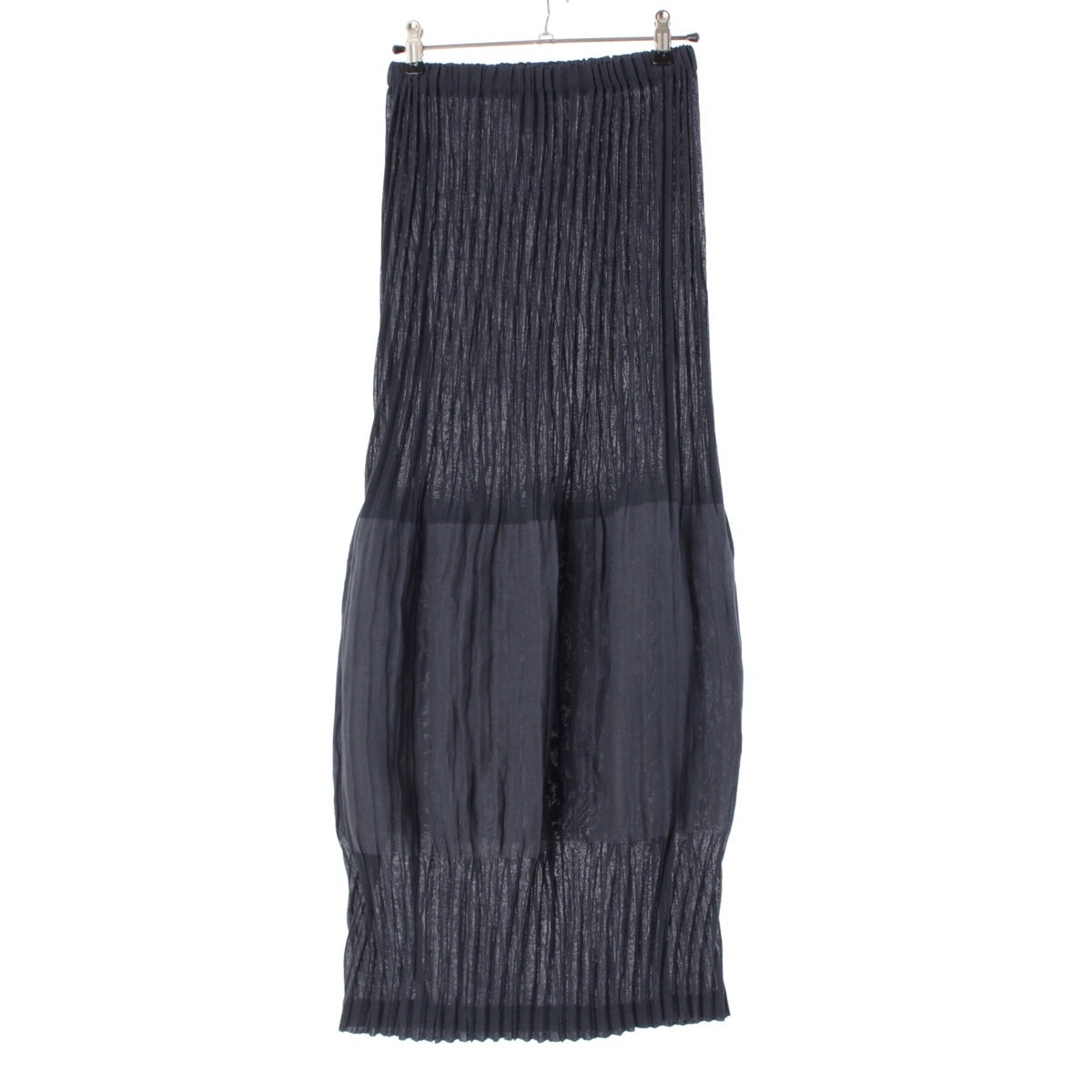 ISSEY MIYAKE Pleated design skirt Maxi length IM86-FG919 Navy system S