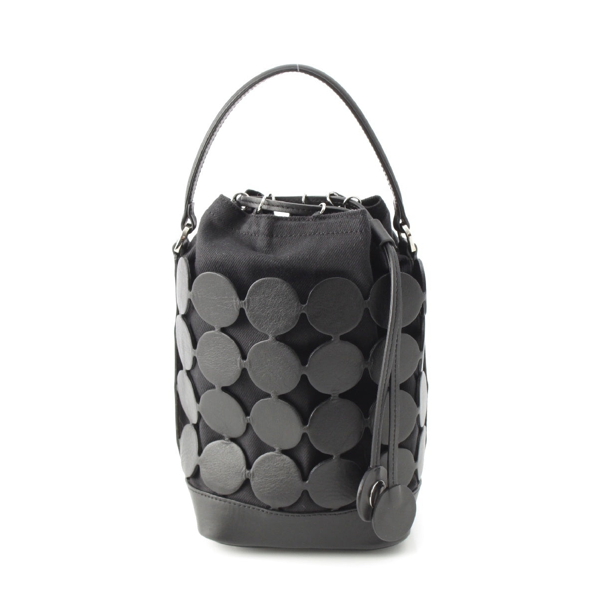 PIERRE HARDY Leather x canvas Bulle 2way Shoulder Bag black
