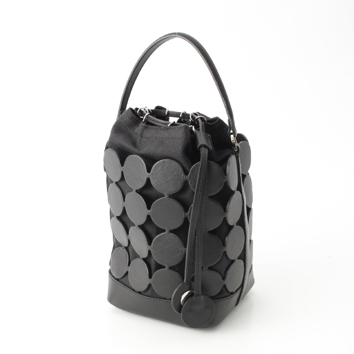 PIERRE HARDY Leather x canvas Bulle 2way Shoulder Bag black
