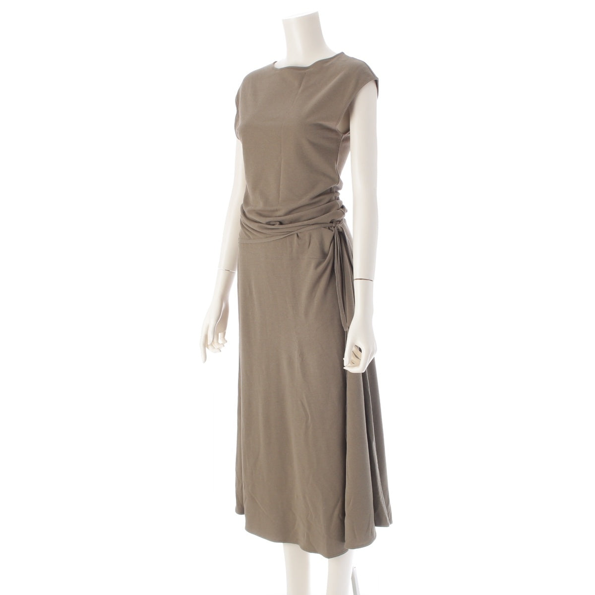 LEMAIRE cotton jersey sleeve dress one piece 6526‐343‐1225 khaki XS