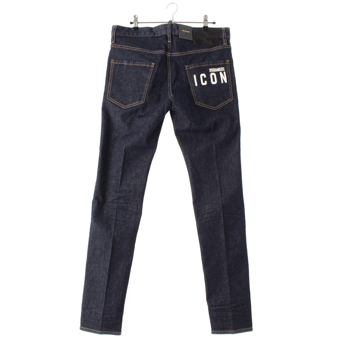 DSQUARED2 ICONS DARK WASH COOL GUY Logo pocket, center press Denim pants jeans S79LA0054 blue 48