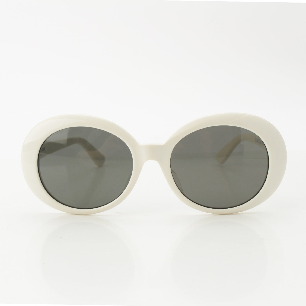 SAINT LAURENT 16Stainless Steel Eddie period California Oval Kurt Cobain sunglasses glasses white