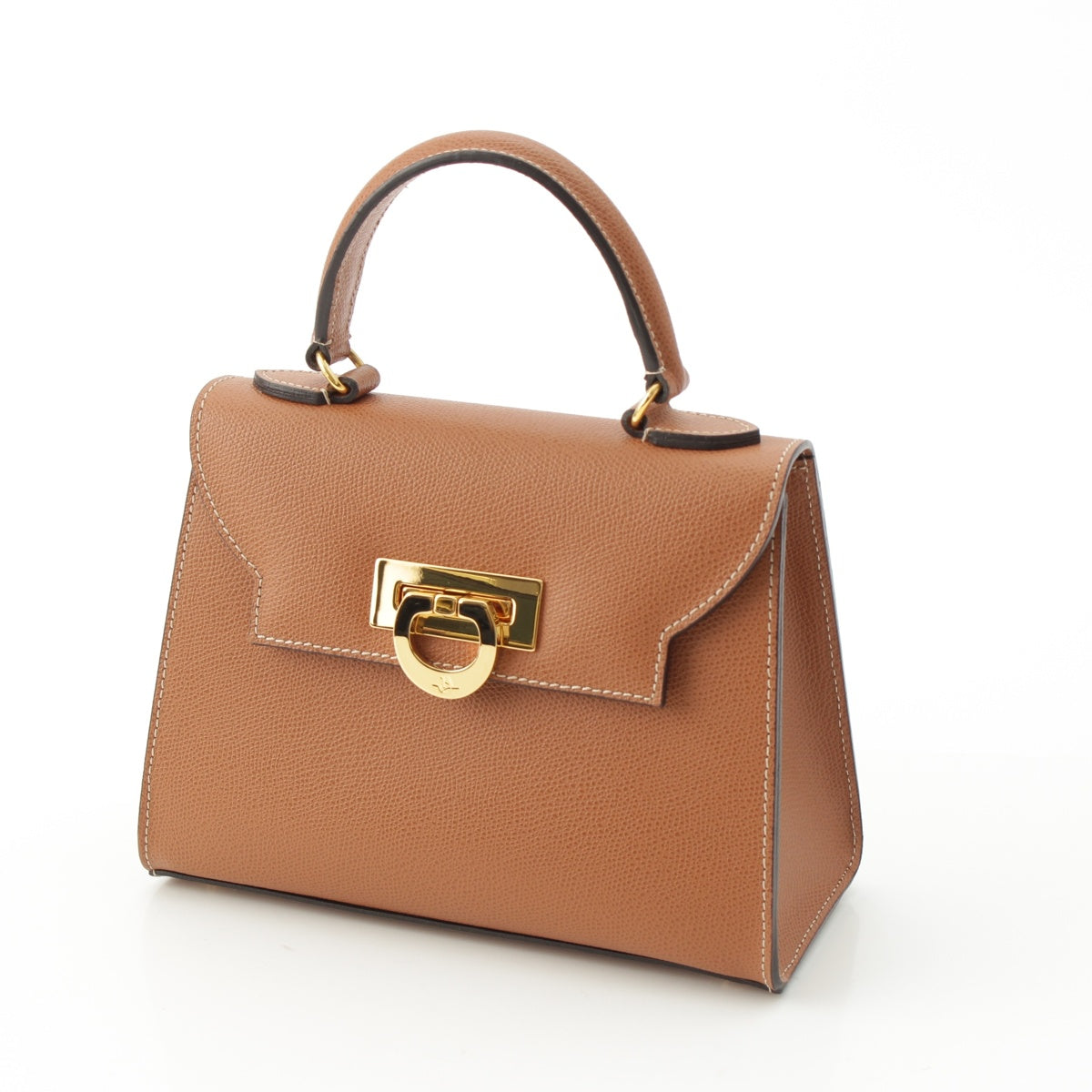 CARBOTTI ERIKA Erica Calf leather 2WAY Shoulder Handbag 445 V2 Brown beige