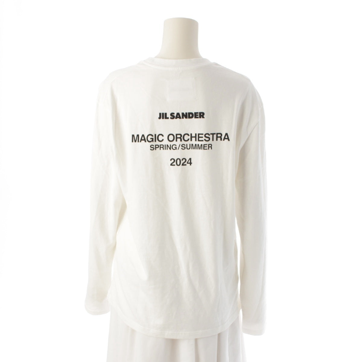 JIL SANDER 2024 magic orchestra print Long-sleeved T-shirt Cut JTN325 white S