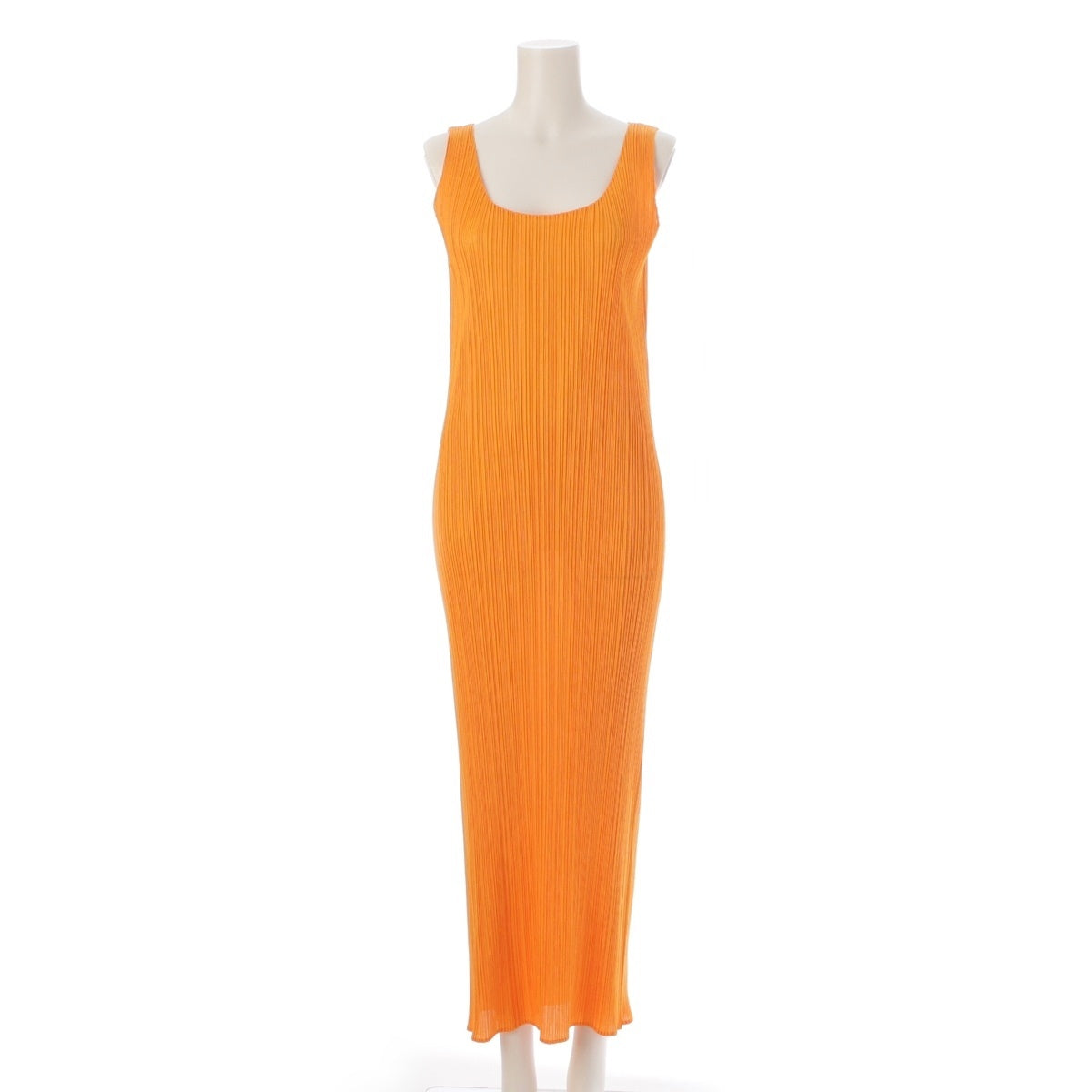 PLEATS PLEASE ISSEY  Sleeveless long one piece PP31-JH225 Orange 4