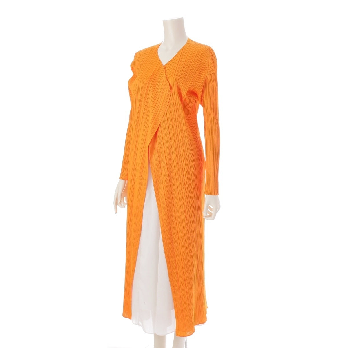 PLEATS PLEASE ISSEY  Light coat long cardigan PP31-JA221 Orange 4