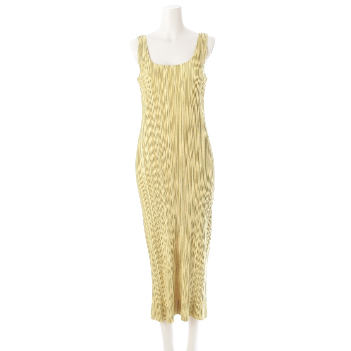 PLEATS PLEASE ISSEY  No sleeve one piece PP83-JH205 yellow 4