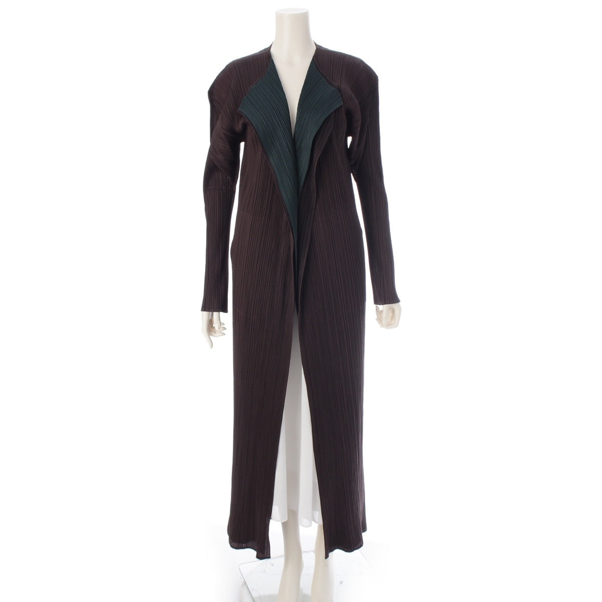 PLEATS PLEASE ISSEY  Layered transformation way one piece dress PP14-JA667 Dark green black 4