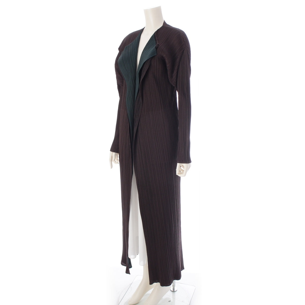 PLEATS PLEASE ISSEY  Layered transformation way one piece dress PP14-JA667 Dark green black 4