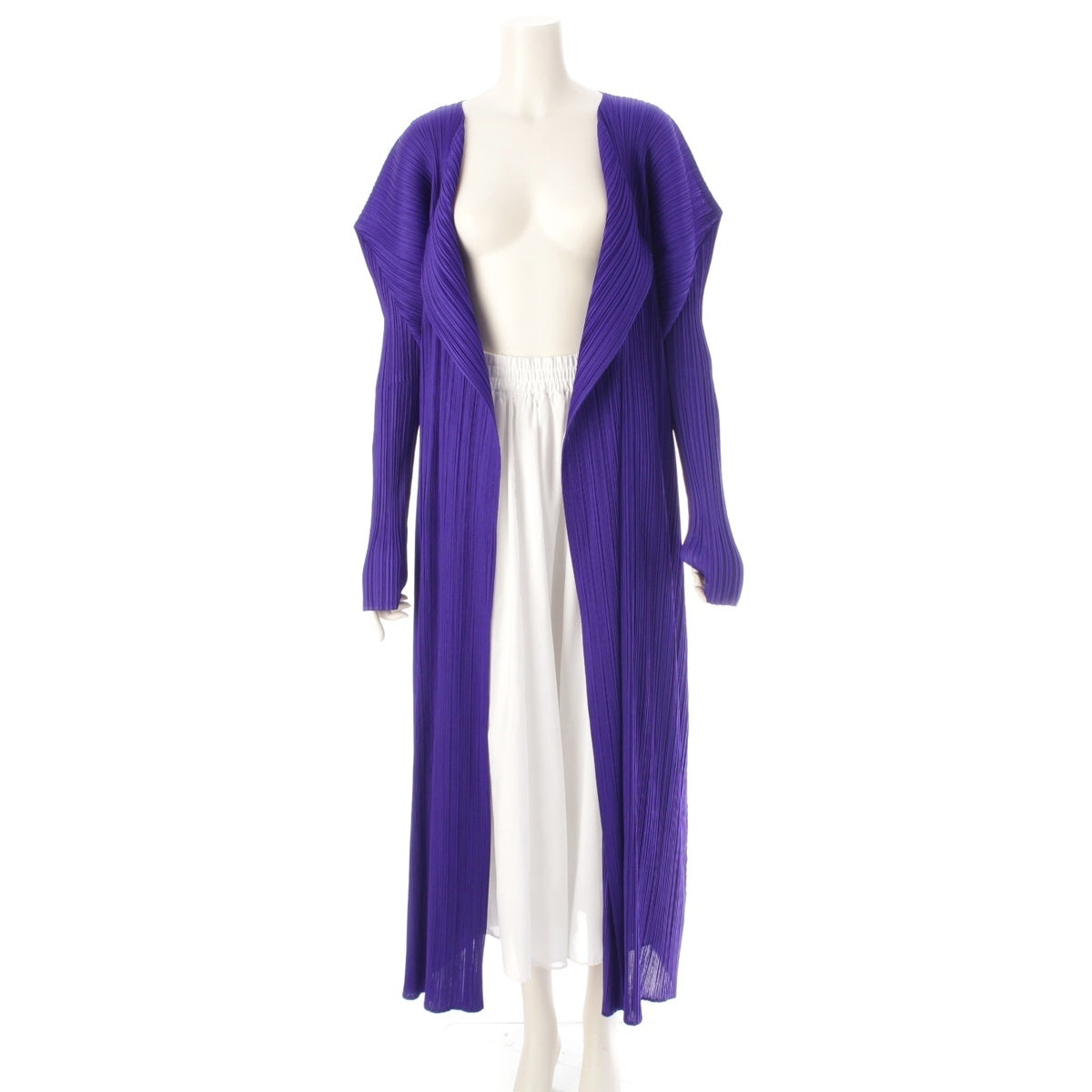 PLEATS PLEASE ISSEY  long design cardigan Jacket PP73-JH726 Royal Blue 3